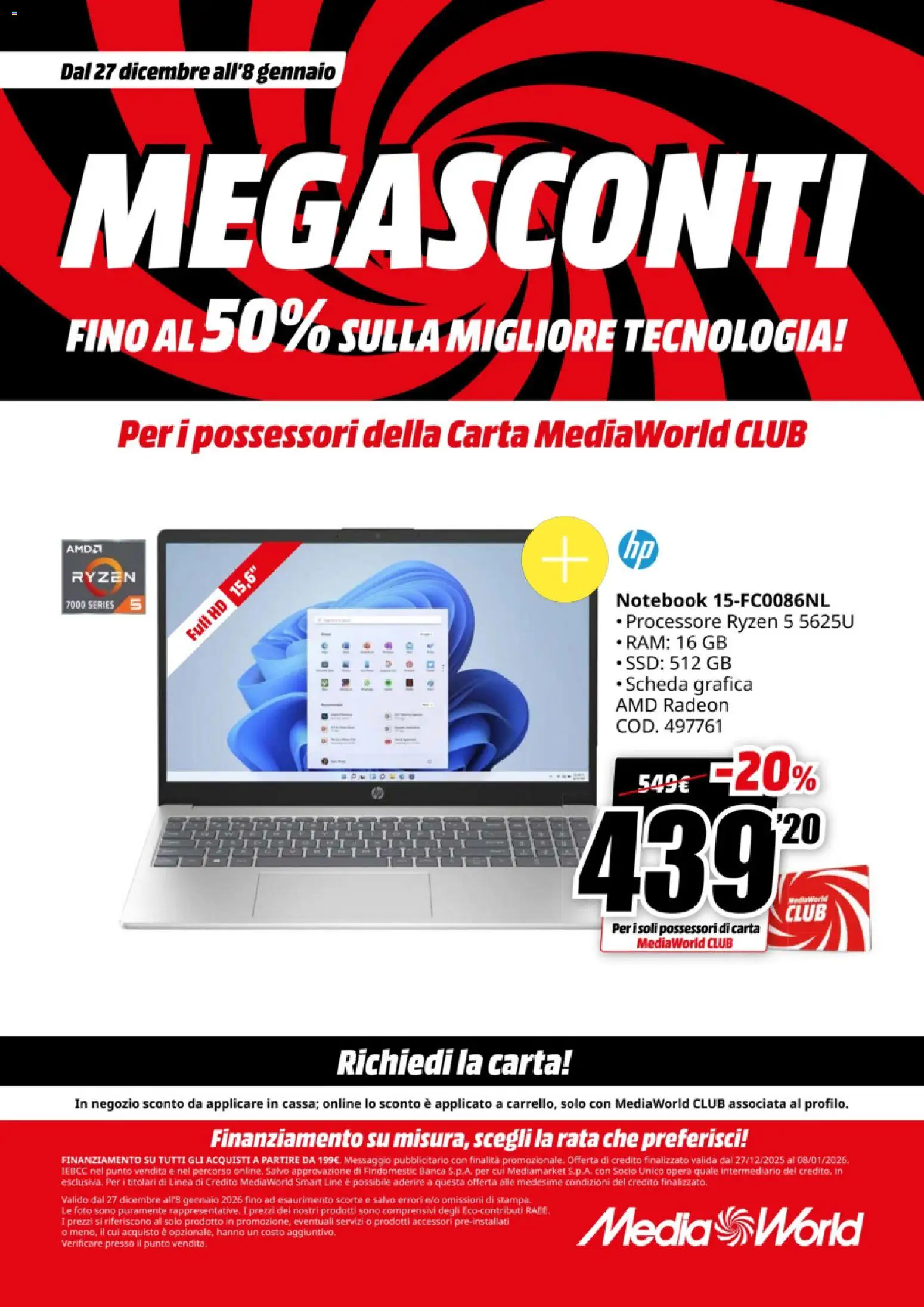 Volantino Media World del 27.12.2025 | Pagina: 17 | Prodotti: Notebook