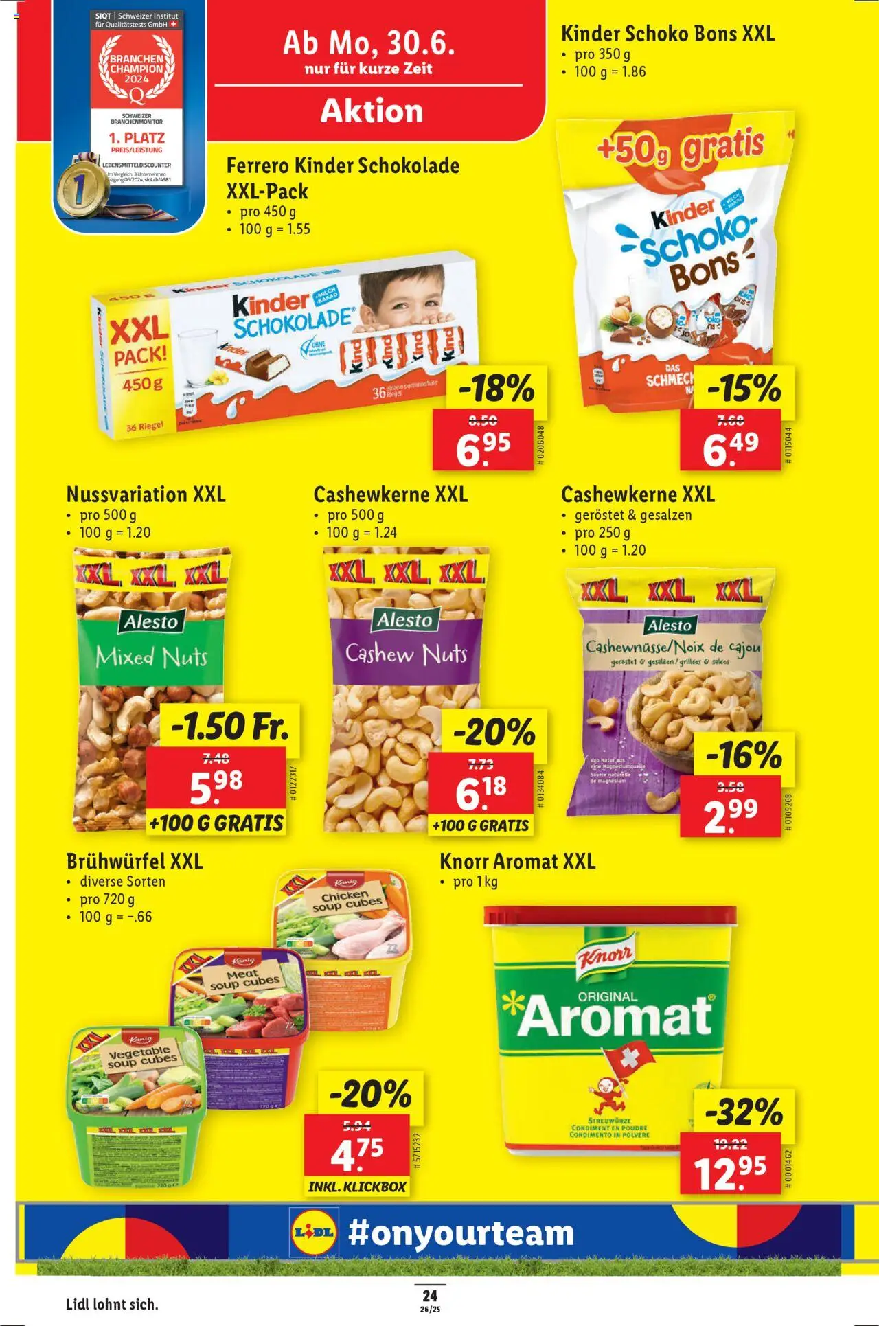 Lidl Aktionen ab 26.06.2025 | Seite: 30 | Produkte: Schokolade