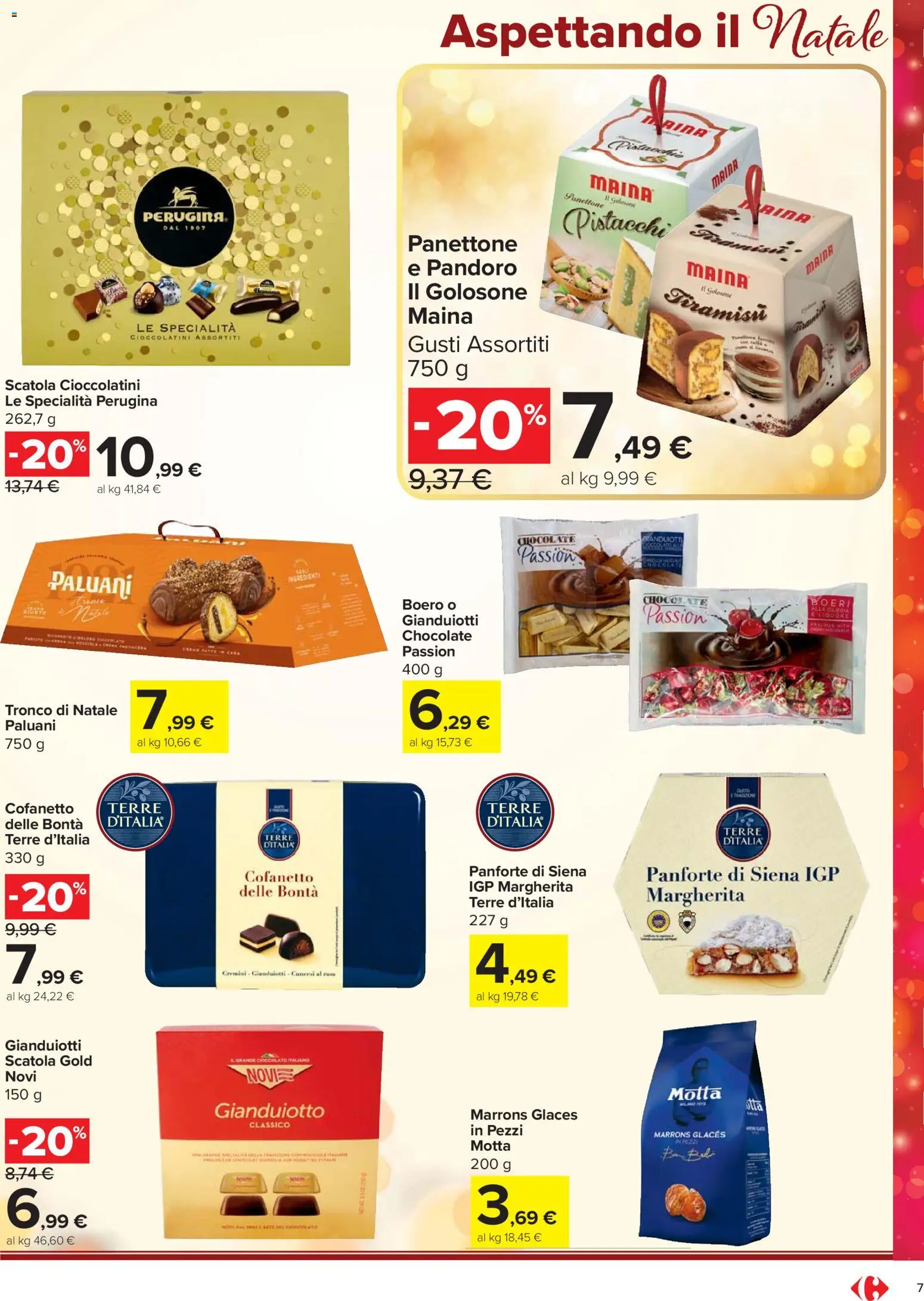Volantino Carrefour del 02.12.2025 | Pagina: 7 | Prodotti: Cioccolato, Rum, Cioccolatini, Scatola