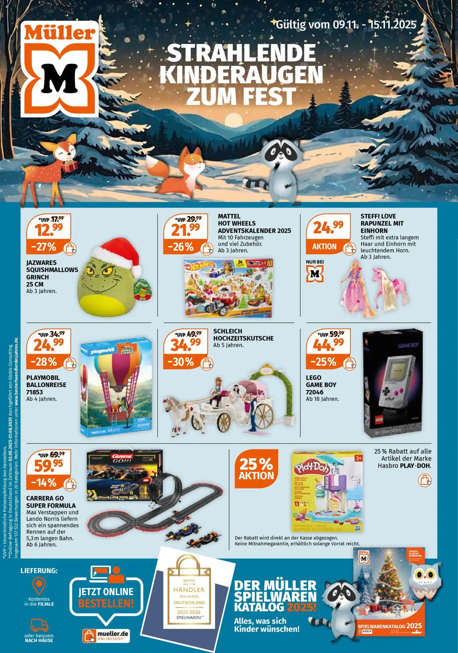 Müller Prospekt Spielwaren für Groß und Klein – gültig ab 09.11.2025 | Seite: 1
