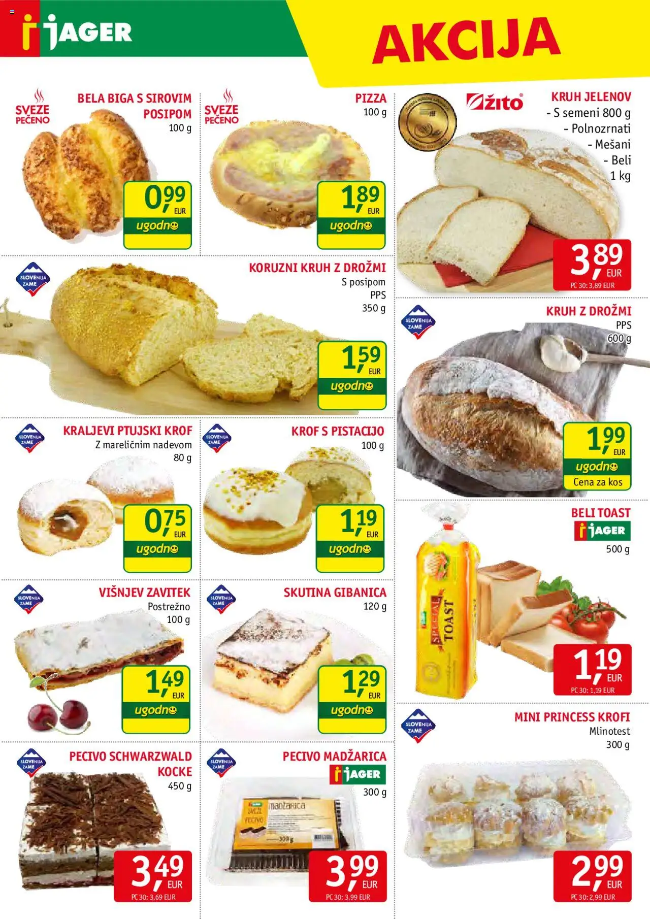 Jager katalog │ velja od 16.07.2025 | Stran: 6 | Izdelki: Toast, Kos, Kruh