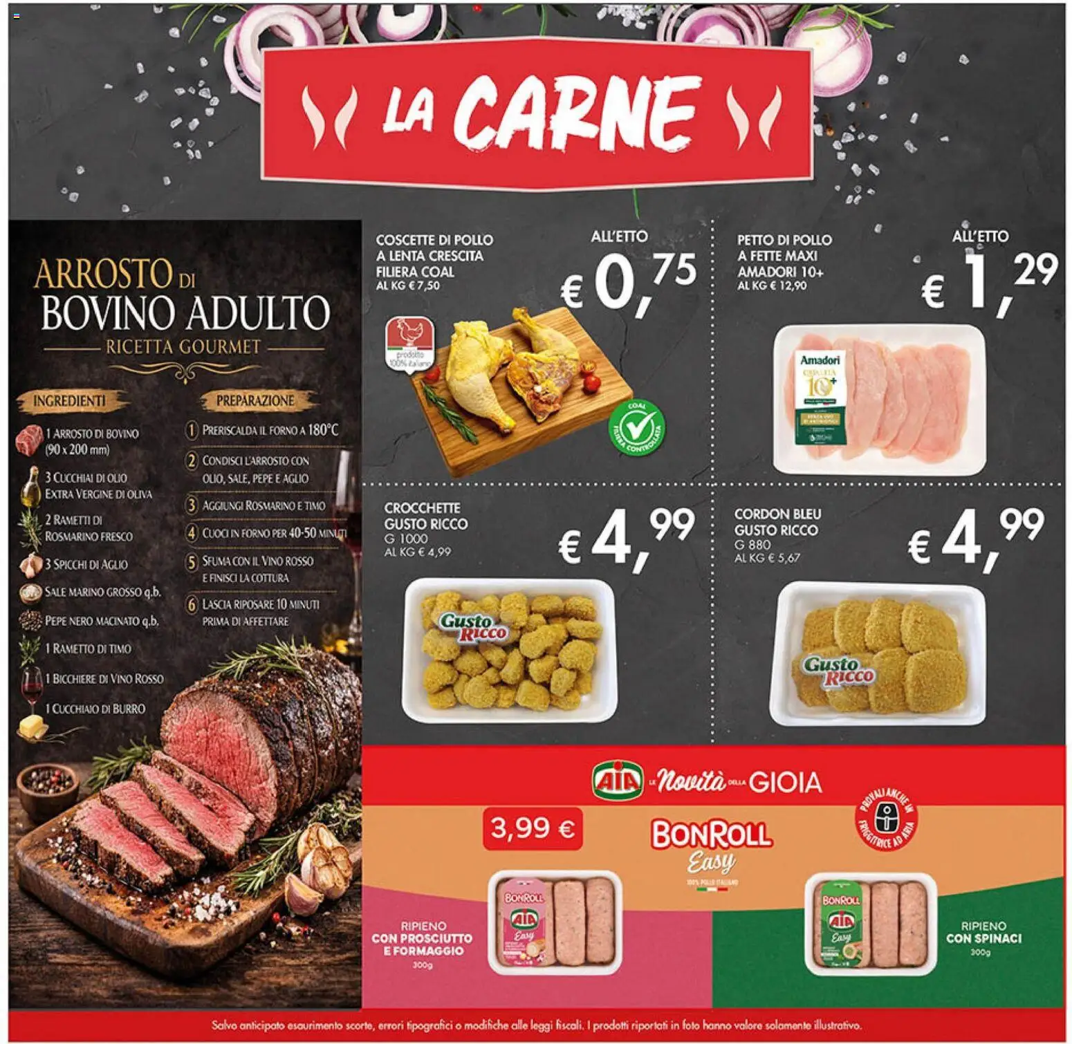 Volantino Coal del 26.03.2026 | Pagina: 5 | Prodotti: Bovino, Sale, Vino, Forno