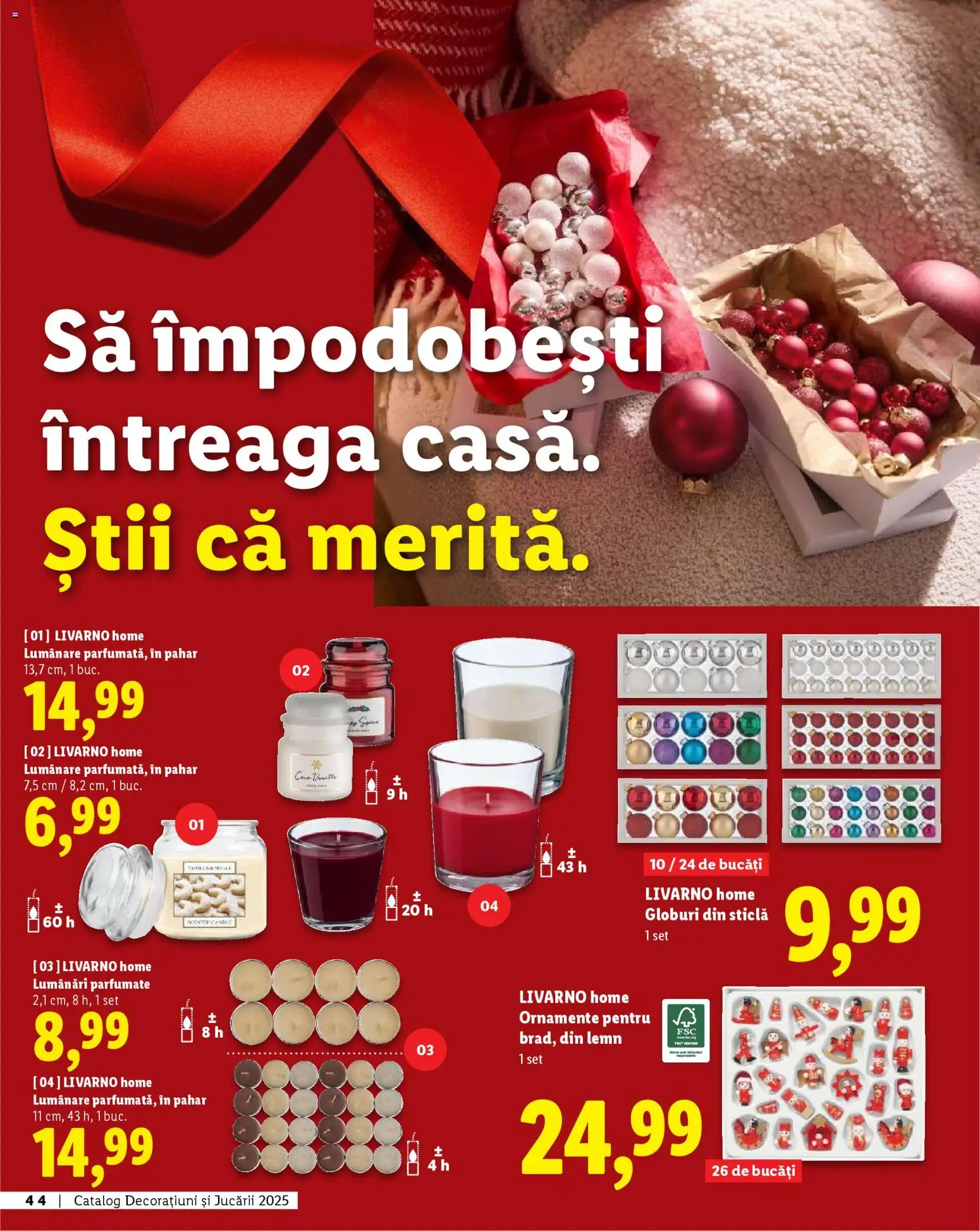 Noul catalog Lidl – valabil de la 06.11.2025 | Pagină: 44 | Produse: Lumânare