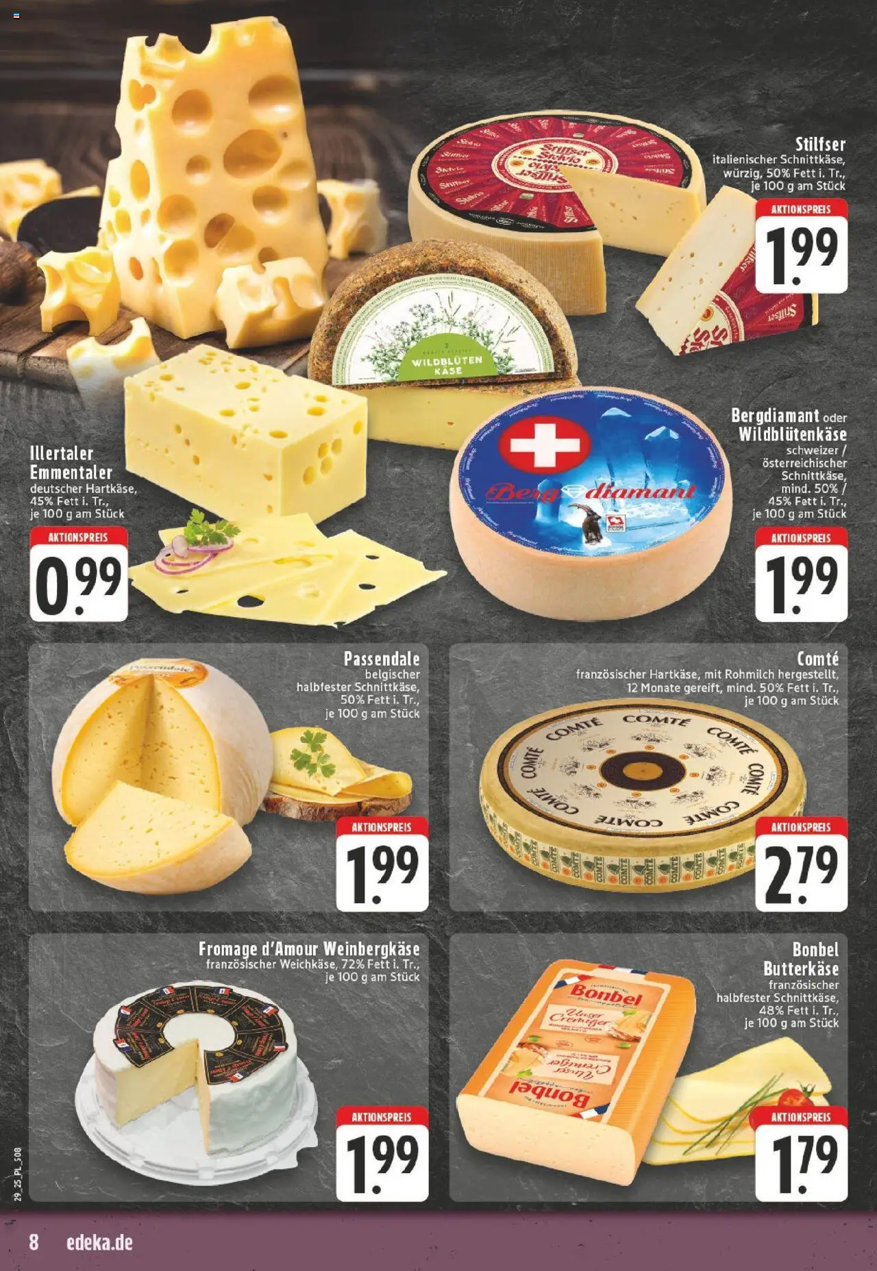 Edeka prospekt Kerken-Aldekerk	 - gültig ab dem 13.07.2025 | Seite: 8 | Produkte: Käse