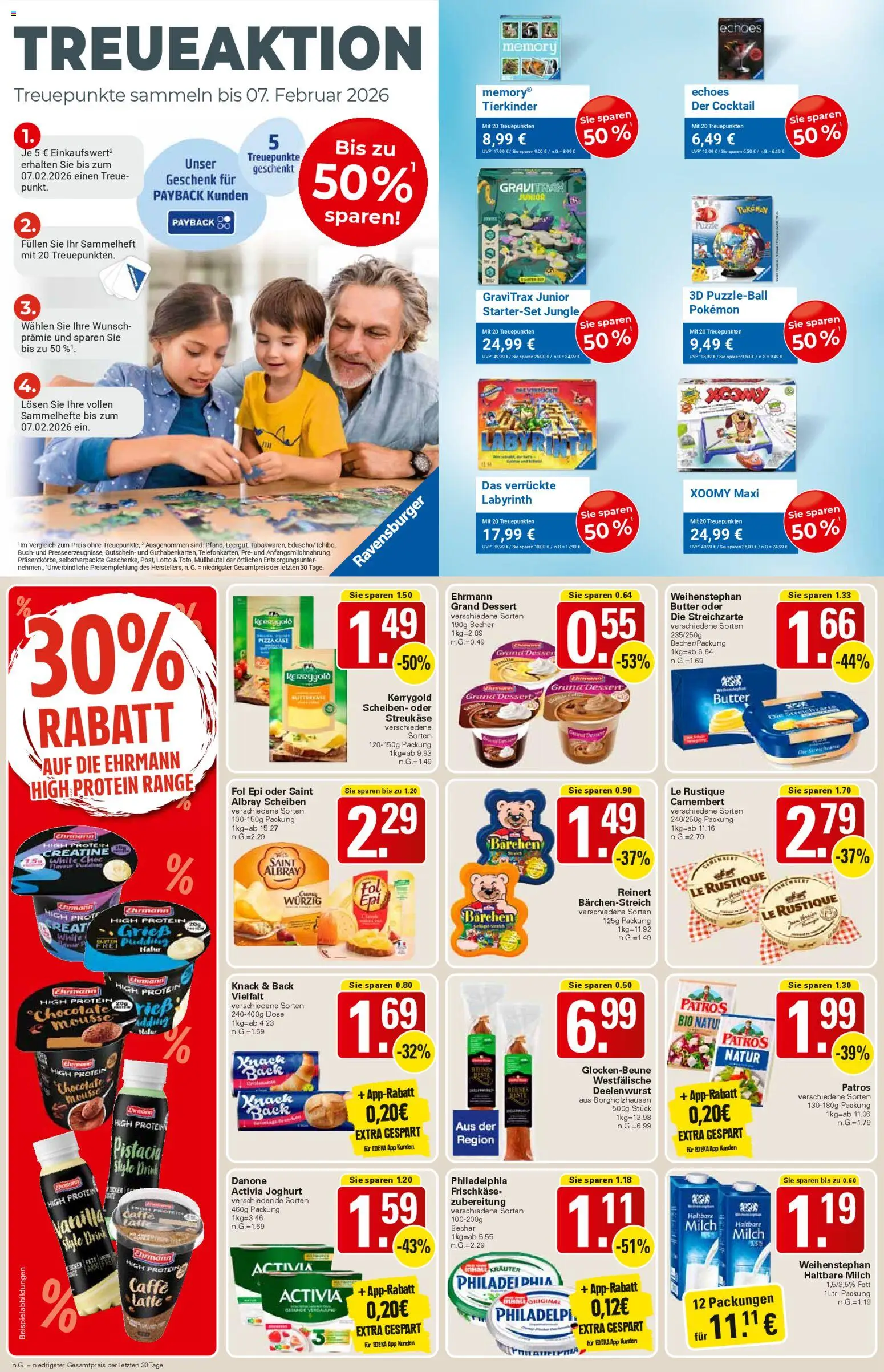 WEZ Prospekt – gültig ab 17.11.2025 | Seite: 8 | Produkte: Activia, Philadelphia, Haltbare milch, Pudding