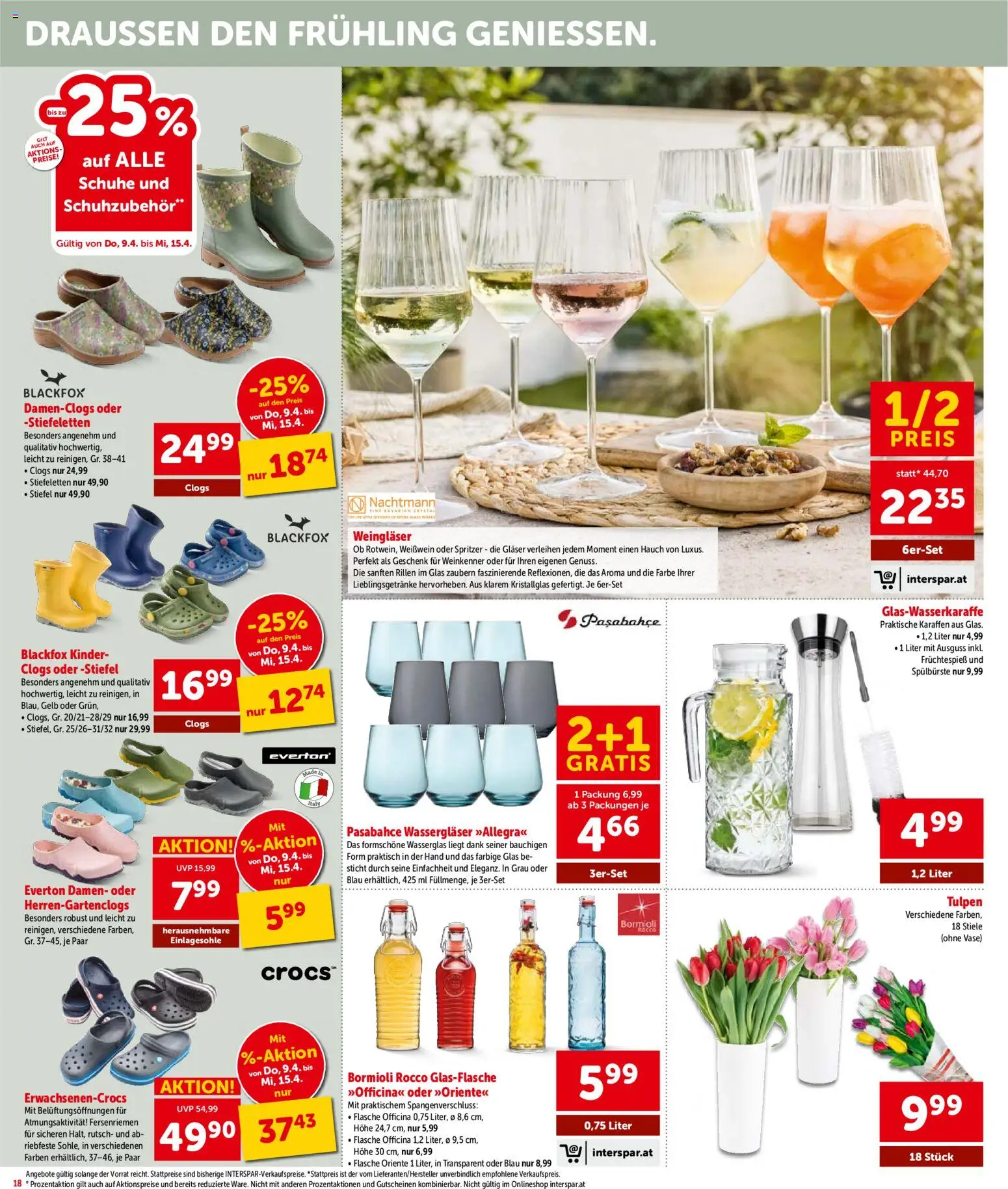 Interspar Flugblatt - Kärnten gültig ab 09.04.2026 | Seite: 18 | Produkte: Stiefel, Häränliha, Vase