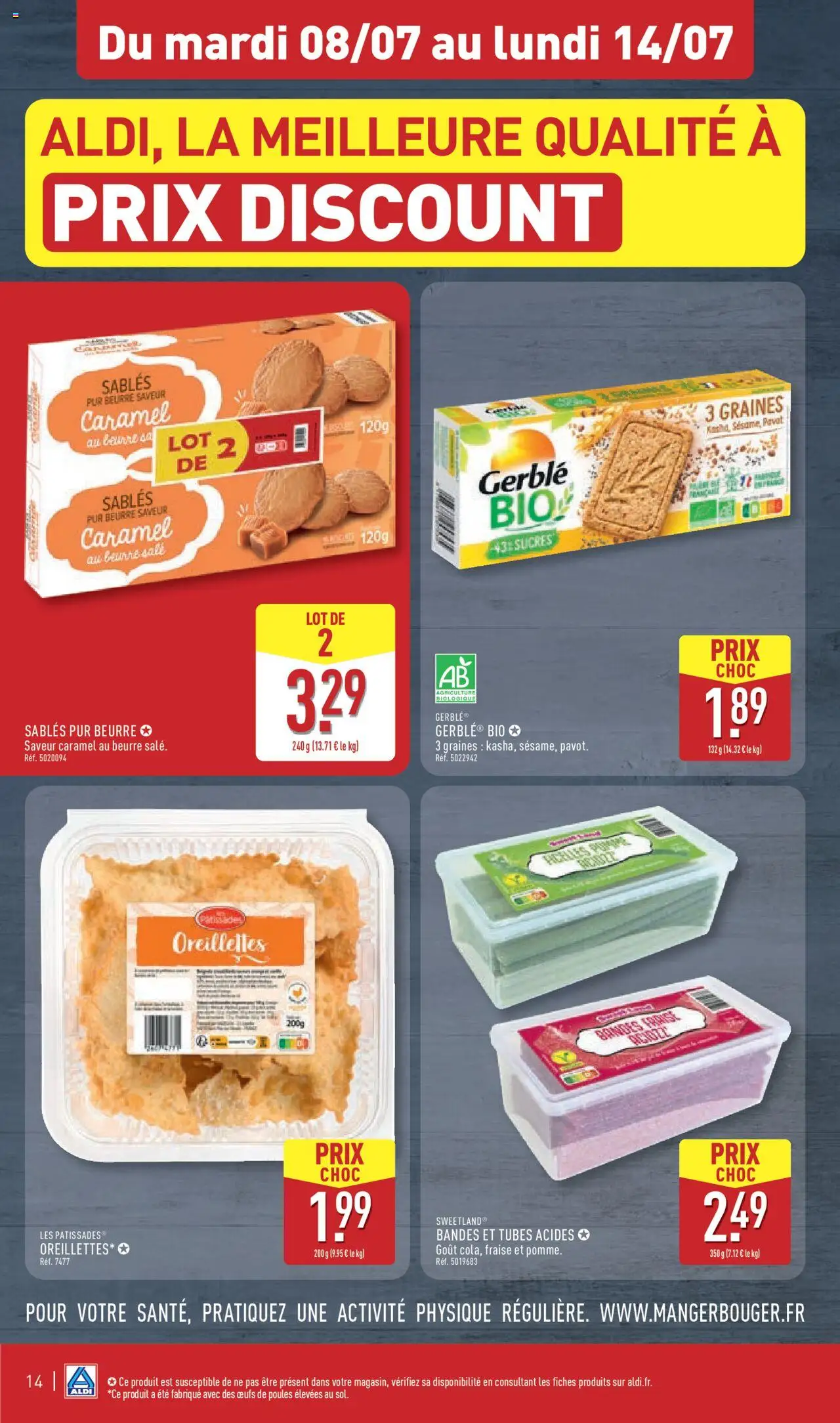  | Page: 16 | Produits: Fraise, Beurre, Œufs, Biscuits
