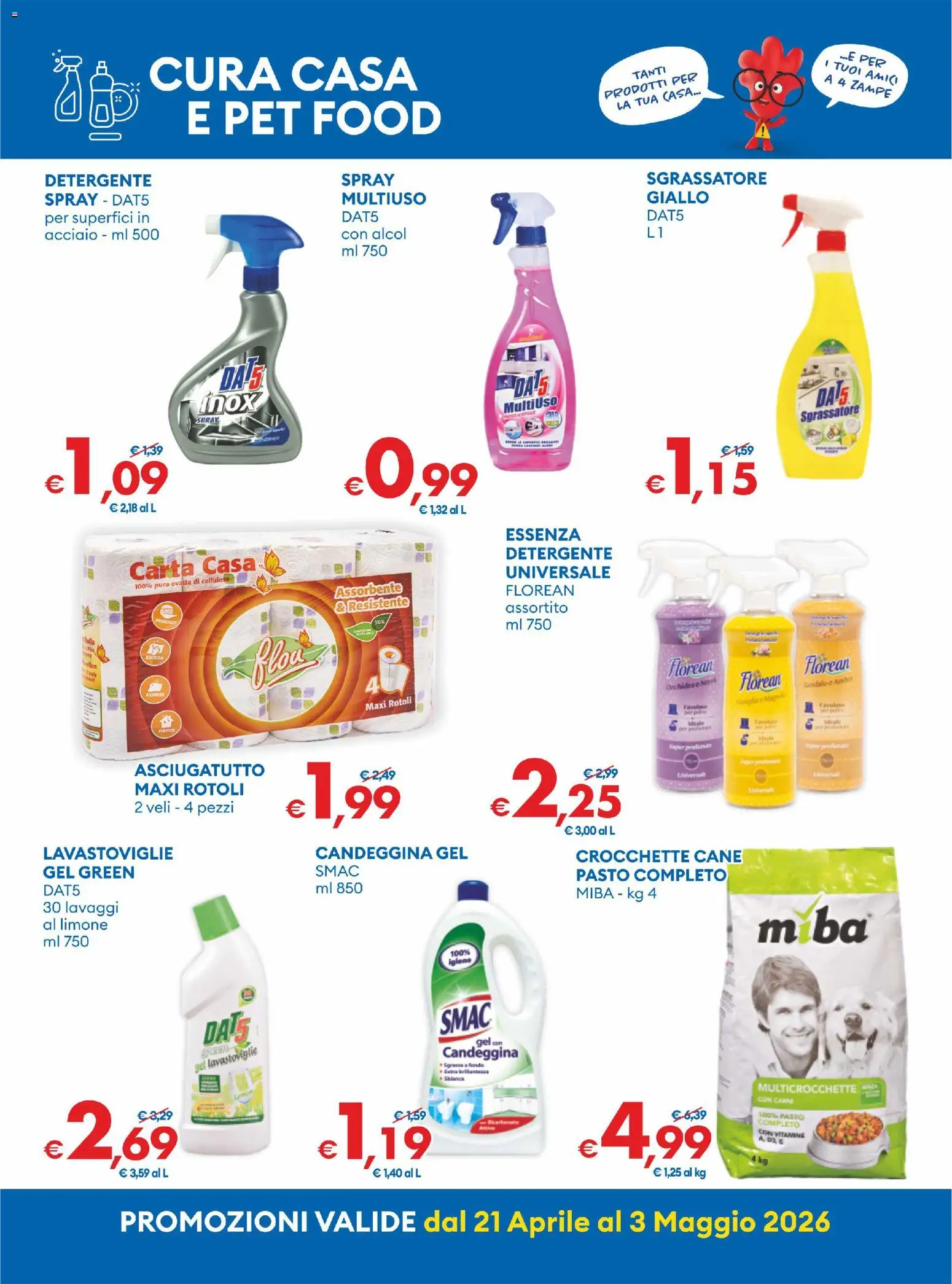 Volantino MD Discount del 21.04.2026 | Pagina: 21 | Prodotti: Candeggina, Limone, Crocchette, Orchidea