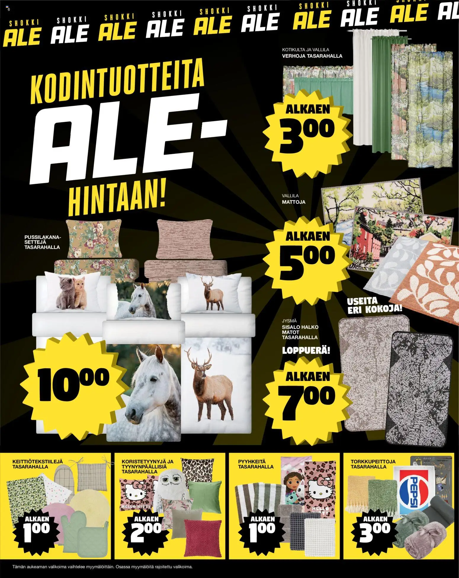 Tokmanni tarjoukset – voimassa 27.12.2025 alkaen | Sivu: 6 | Tuotteet: Matot, Pepsi
