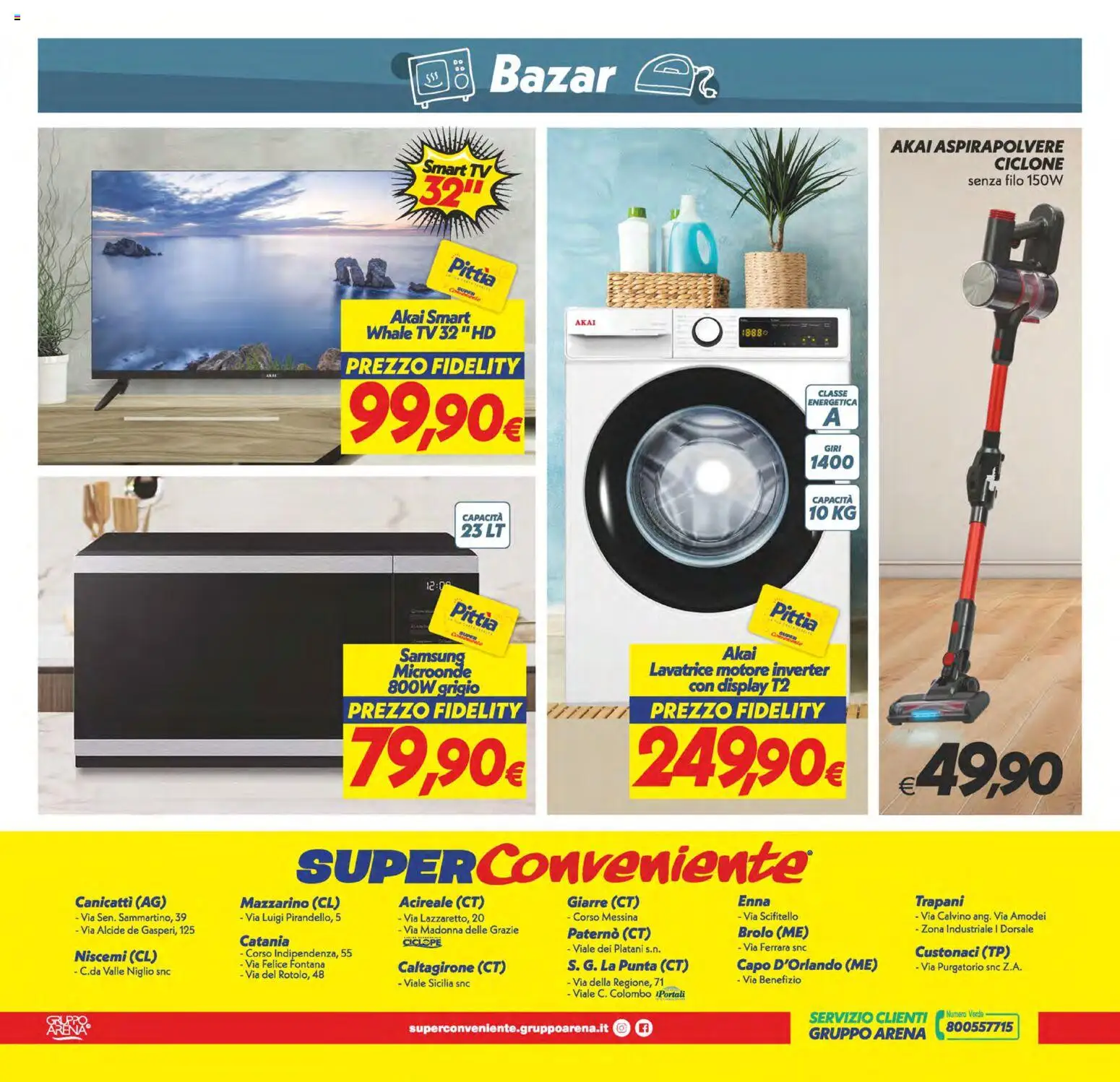 Volantino SuperConveniente del 24.10.2025 | Pagina: 20 | Prodotti: Microonde, smart TV, TV, Aspirapolvere