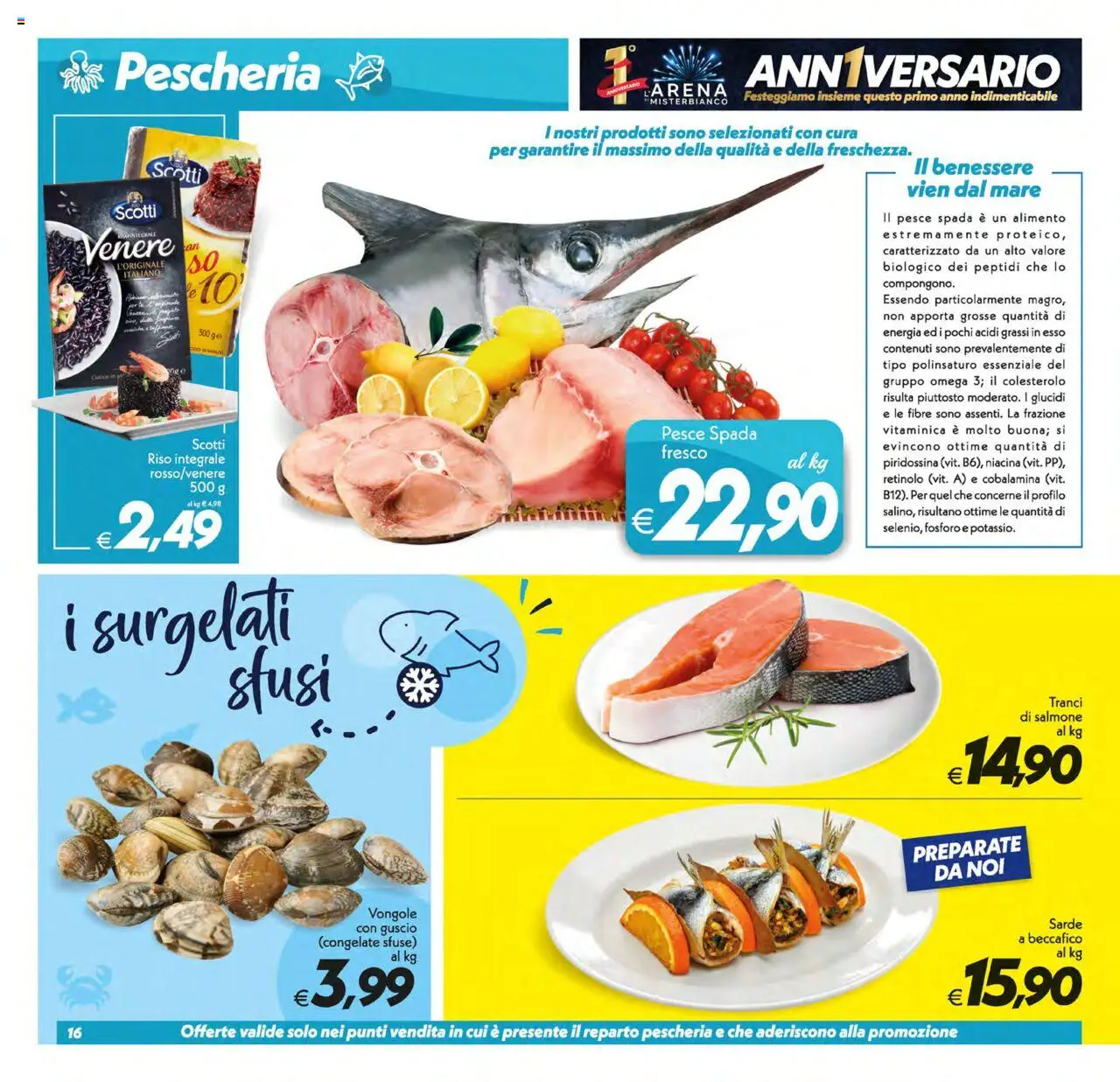 Volantino SuperConveniente del 17.10.2025 | Pagina: 16 | Prodotti: Riso, Pesce, Il pesce, Pesce spada