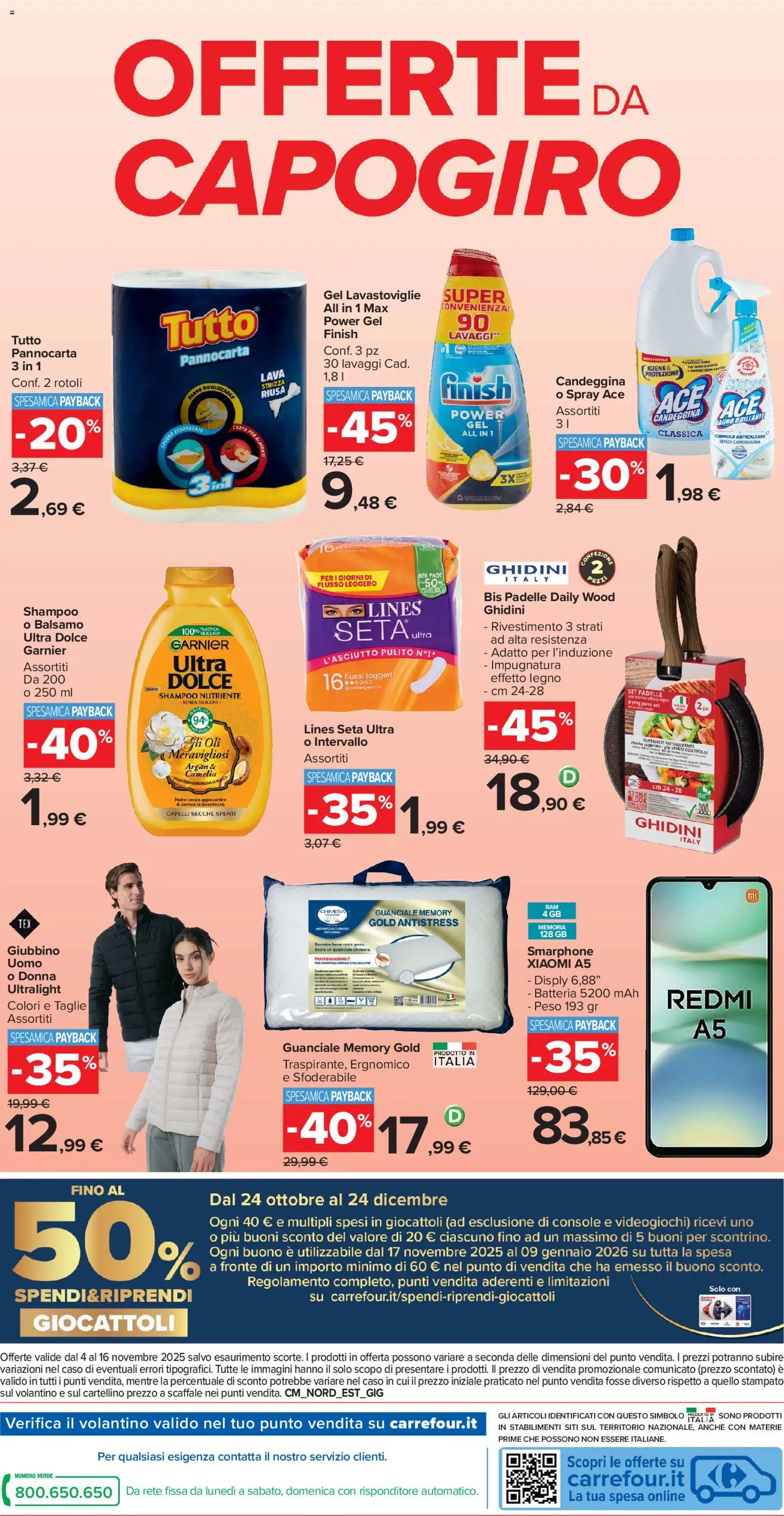 Volantino Carrefour del 04.11.2025 | Pagina: 22 | Prodotti: Shampoo, Candeggina, Scaffale, Bagno