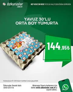 01.11.2025 tarihinden itibaren geçerli olan Özkuruşlar kataloğu önizlemesi