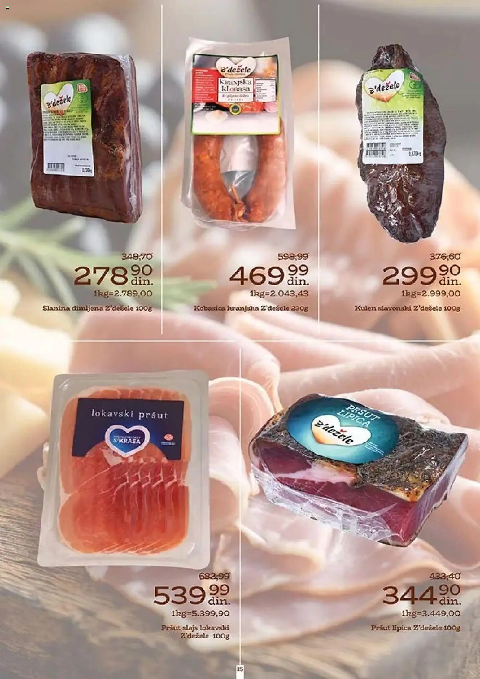 Univerexport katalog - važi od 06.11.2025 | Strana: 13 | Proizvode: Pršut, Kulen, Slanina, Kobasica