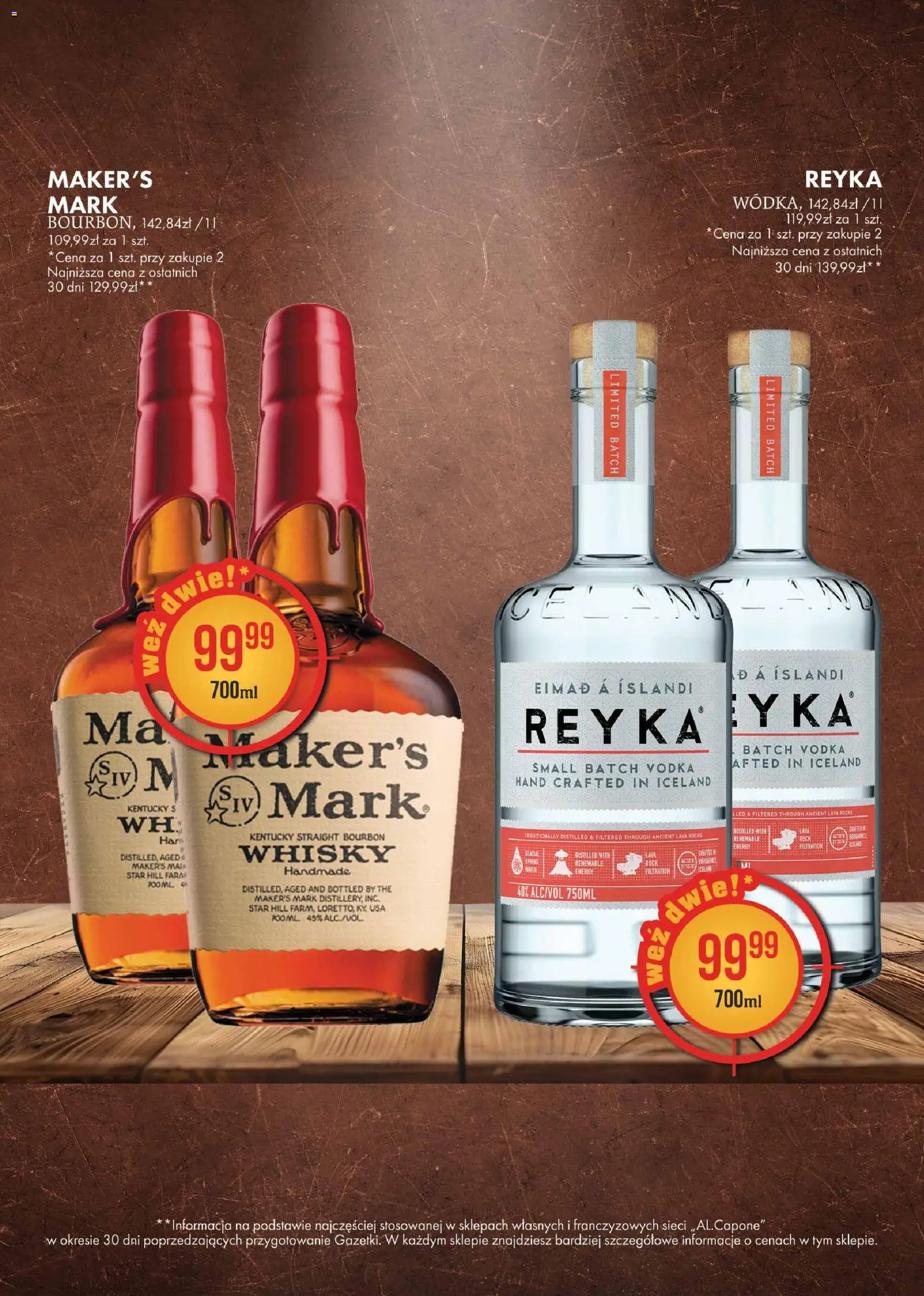 Al.Capone gazetka od 09.03.2026 | Strona: 46 | Produkty: Bourbon, Vodka, Whisky