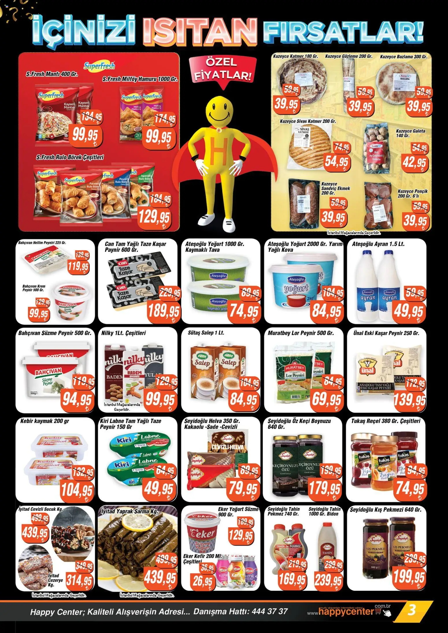 Happy Center - Katalog - 21.01.2026 tarihinden itibaren geçerlidir | Sayfa: 3 | Ürünler: Krem, Peynir, Kayısı, Süzme peynir