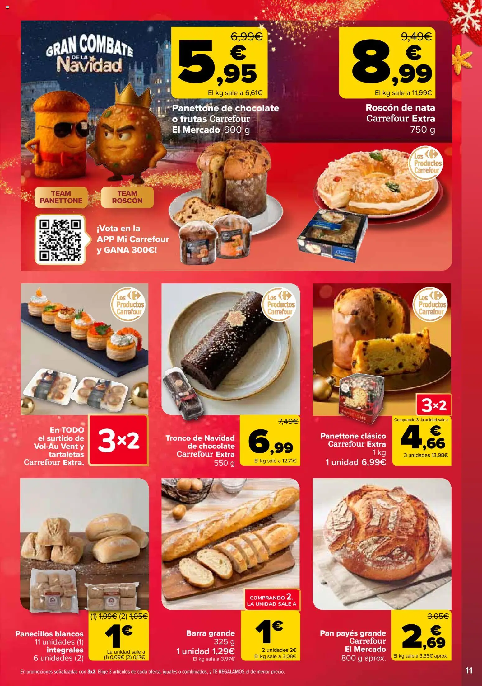 Carrefour folleto │ válido desde el 12.12.2025 | Página: 11 | Productos: Pan, Chocolate, Té