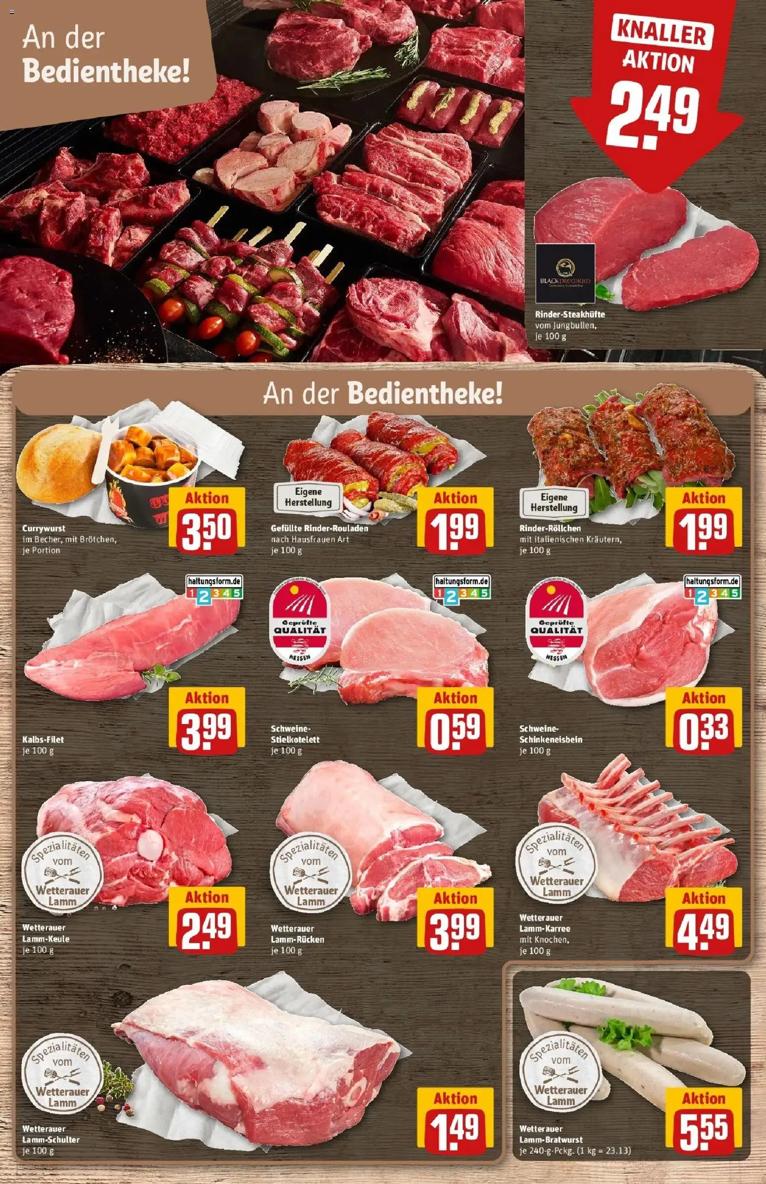Rewe Prospekt Alzenau	 – gültig ab 02.03.2026 | Seite: 9 | Produkte: Rinderrouladen, Lammkeule, Steak