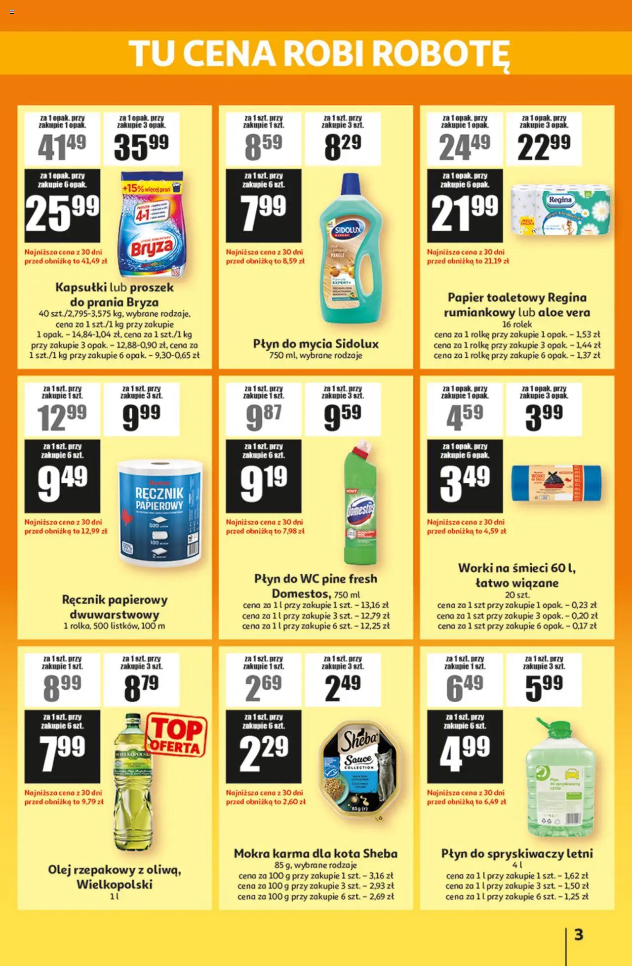 Auchan Gazetka - ATAC Hiper Discount od 26.06.2025 | Strona: 3 | Produkty: Płyn do spryskiwaczy letni, Domestos, Proszek do prania, Ręcznik papierowy