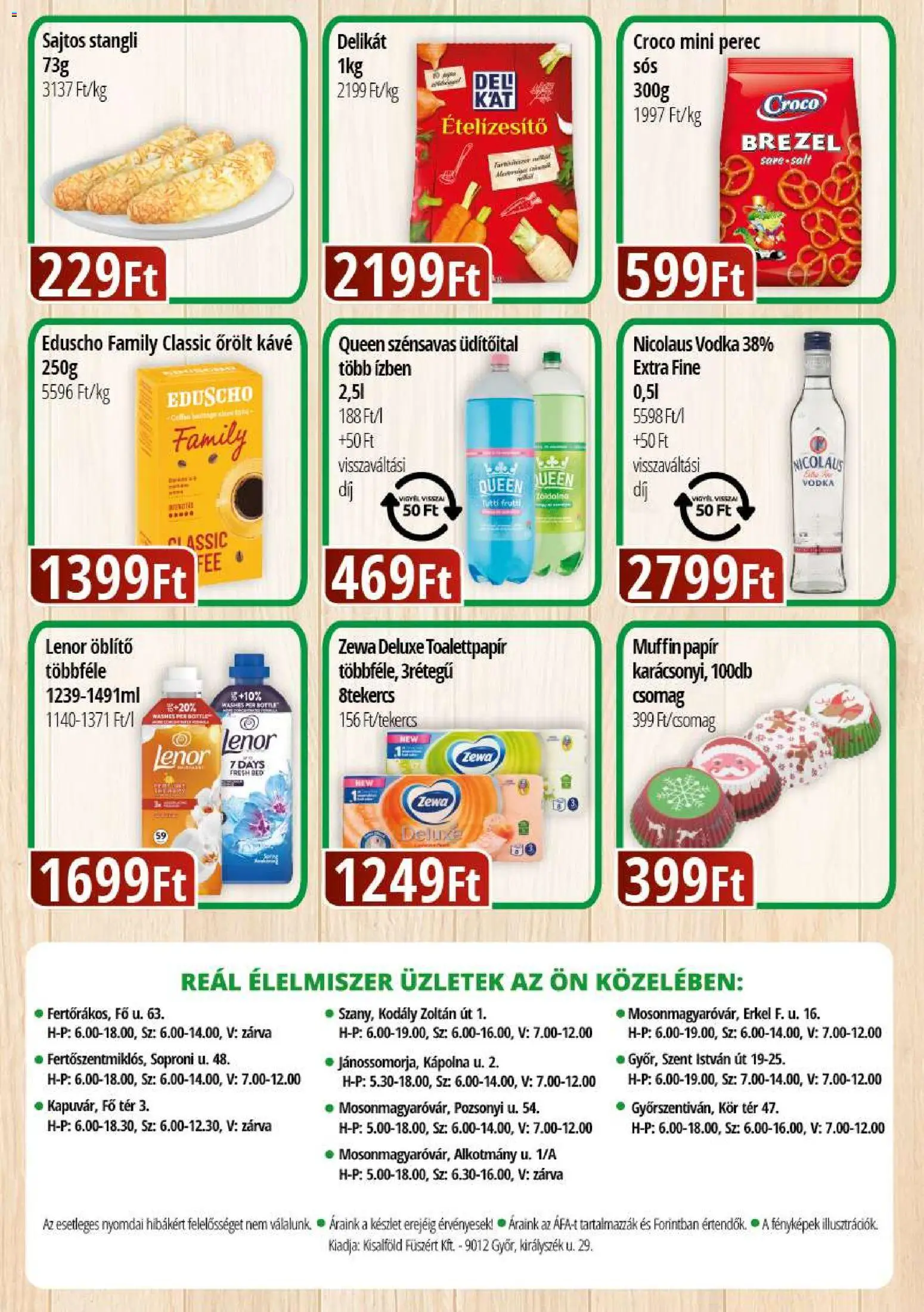 Reál akciós ujság - amely érvényes a következő dátumtól: 11.12.2025 | Oldal: 2 | Termékek: Muffin, Kávé, Vodka, Ételízesítő