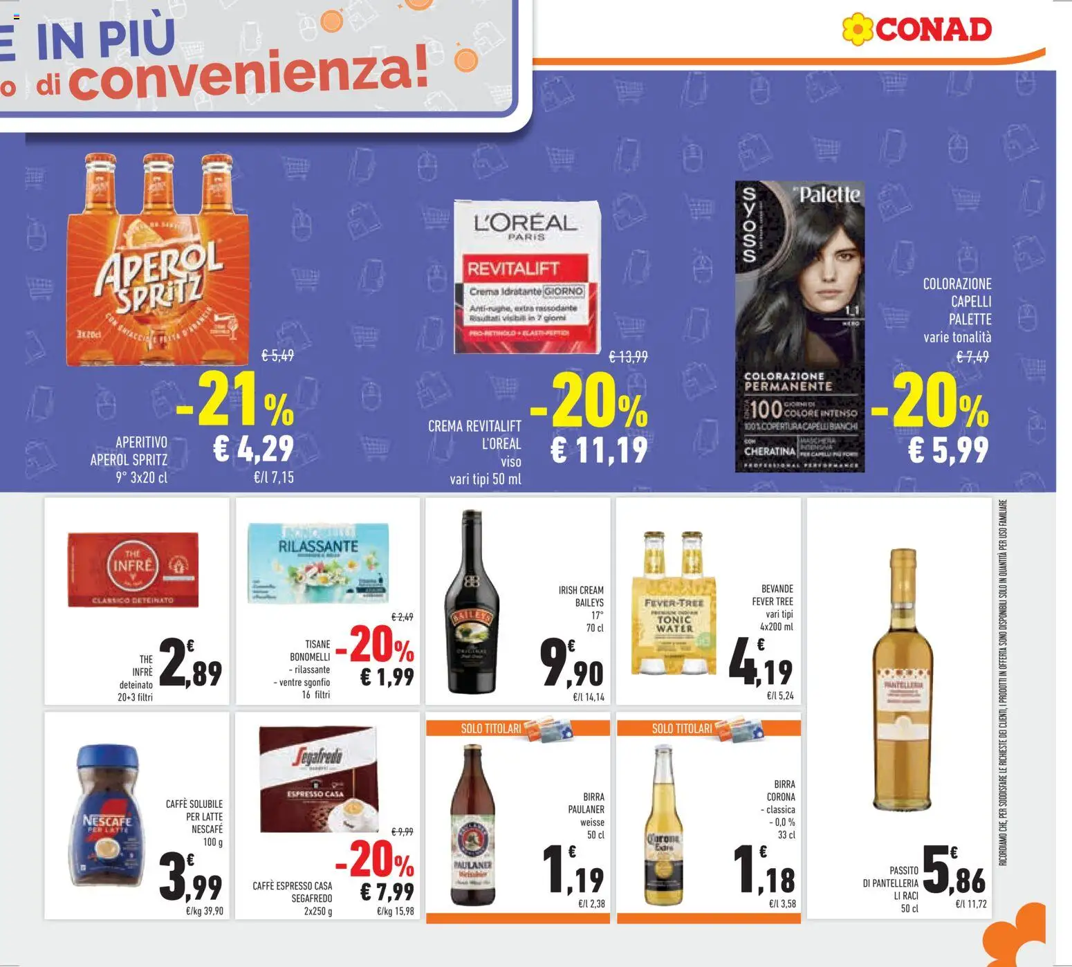 Volantino Conad del 25.03.2026 | Pagina: 35 | Prodotti: Caffè, Birra, Aperol, Aperitivo