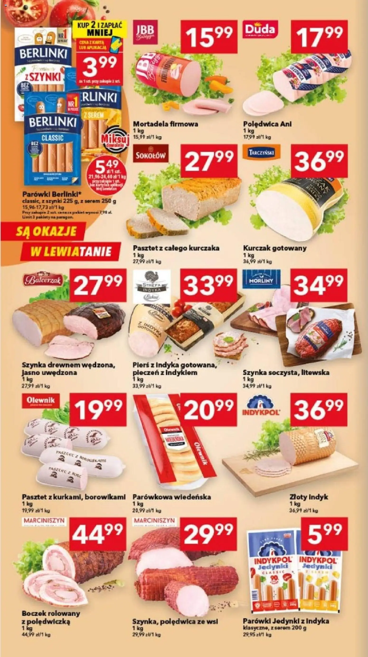 Lewiatan gazetka - Gdańsk od 15.01.2026 | Strona: 2 | Produkty: Karta, Mortadela, Parówki, Szynka