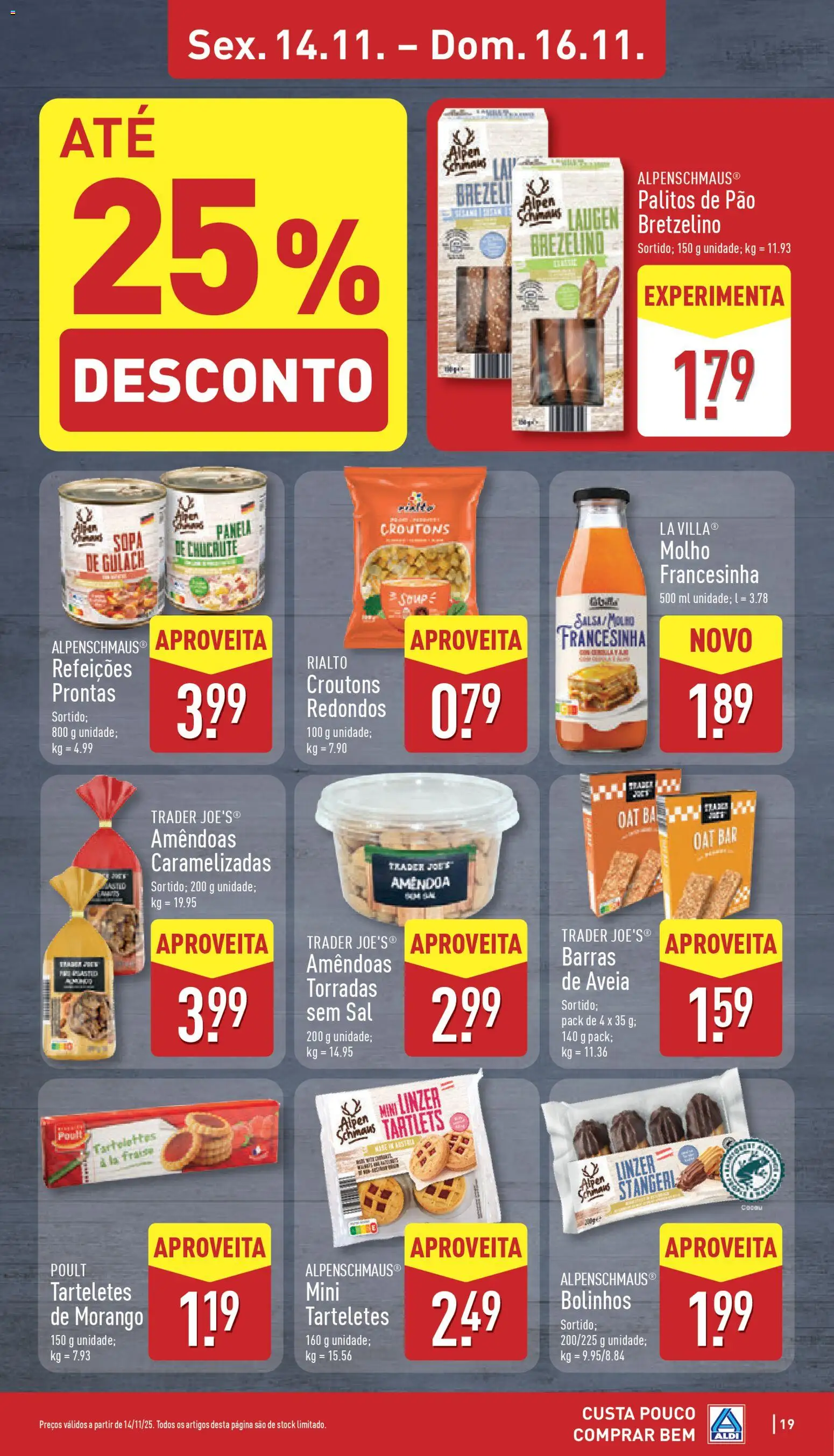Aldi folheto │ válido de 10.11.2025 | Página: 19 | Produtos: Aveia, Sal, Sopa, Panela