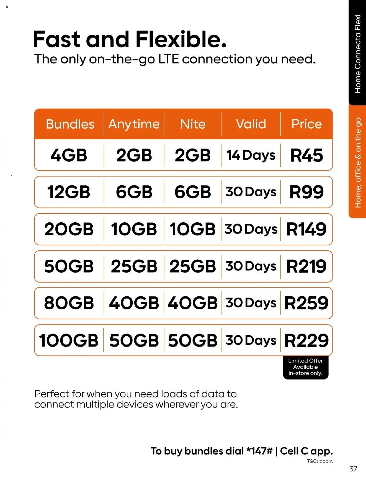 New Cell C catalogue – valid from 16.09.2025 | Page: 37 | Products: Data