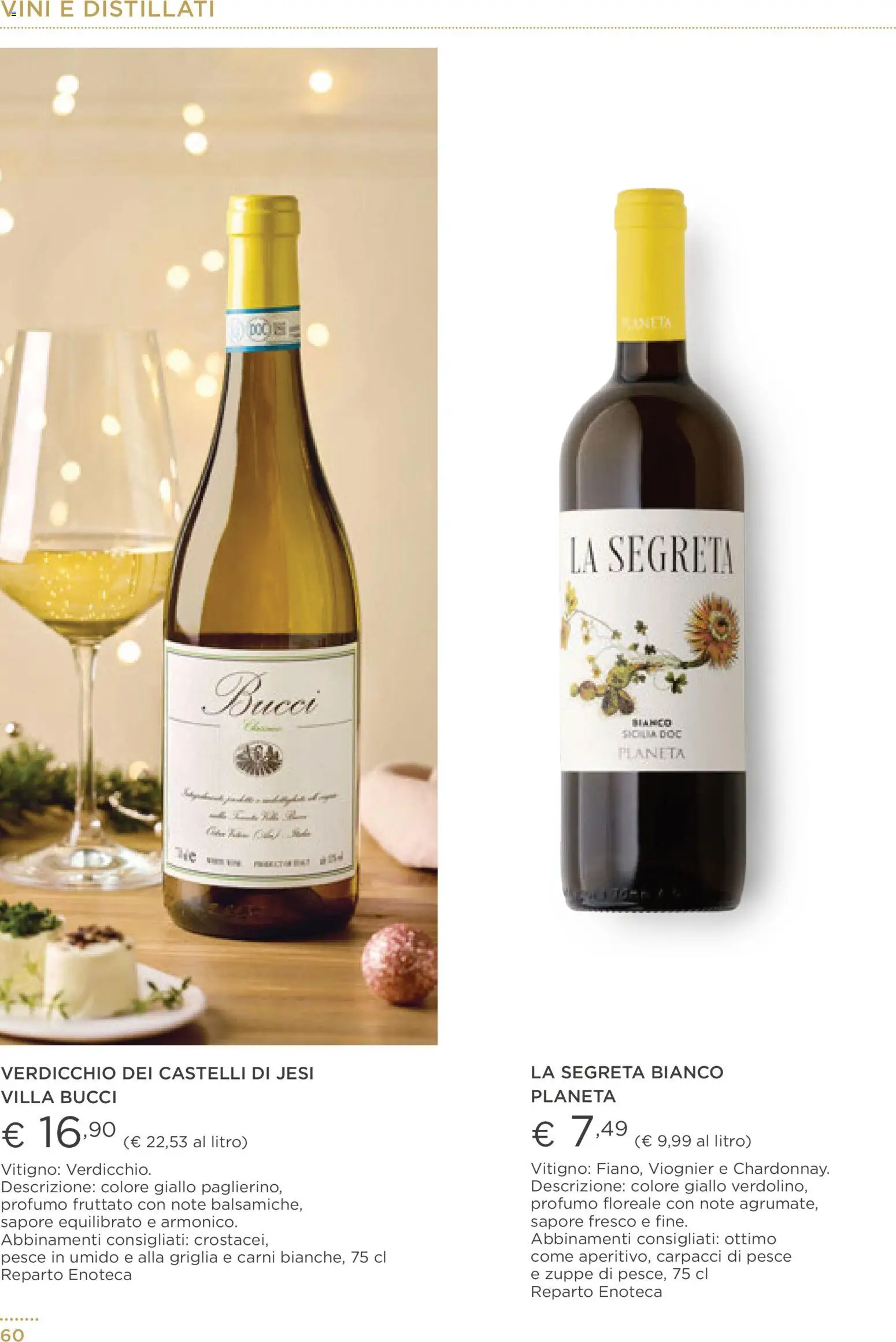 Volantino Esselunga S del 01.12.2025 | Pagina: 60 | Prodotti: Pesce, Enoteca, Griglia, Profumo