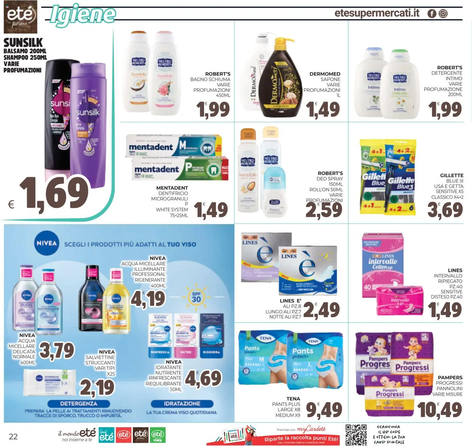 Volantino Eté del 27.02.2026 | Pagina: 22 | Prodotti: Shampoo, Pannolini, Detergente, Tè