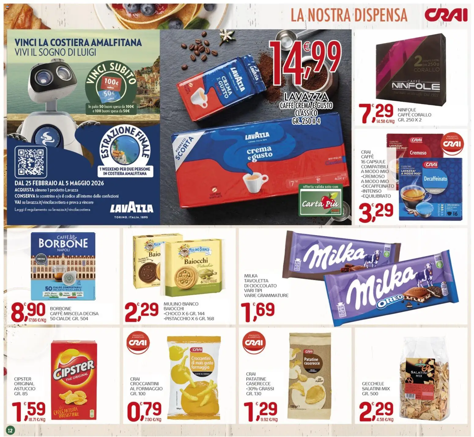 Volantino CRAI del 26.03.2026 | Pagina: 12 | Prodotti: The, Mais, Forno, Lavazza