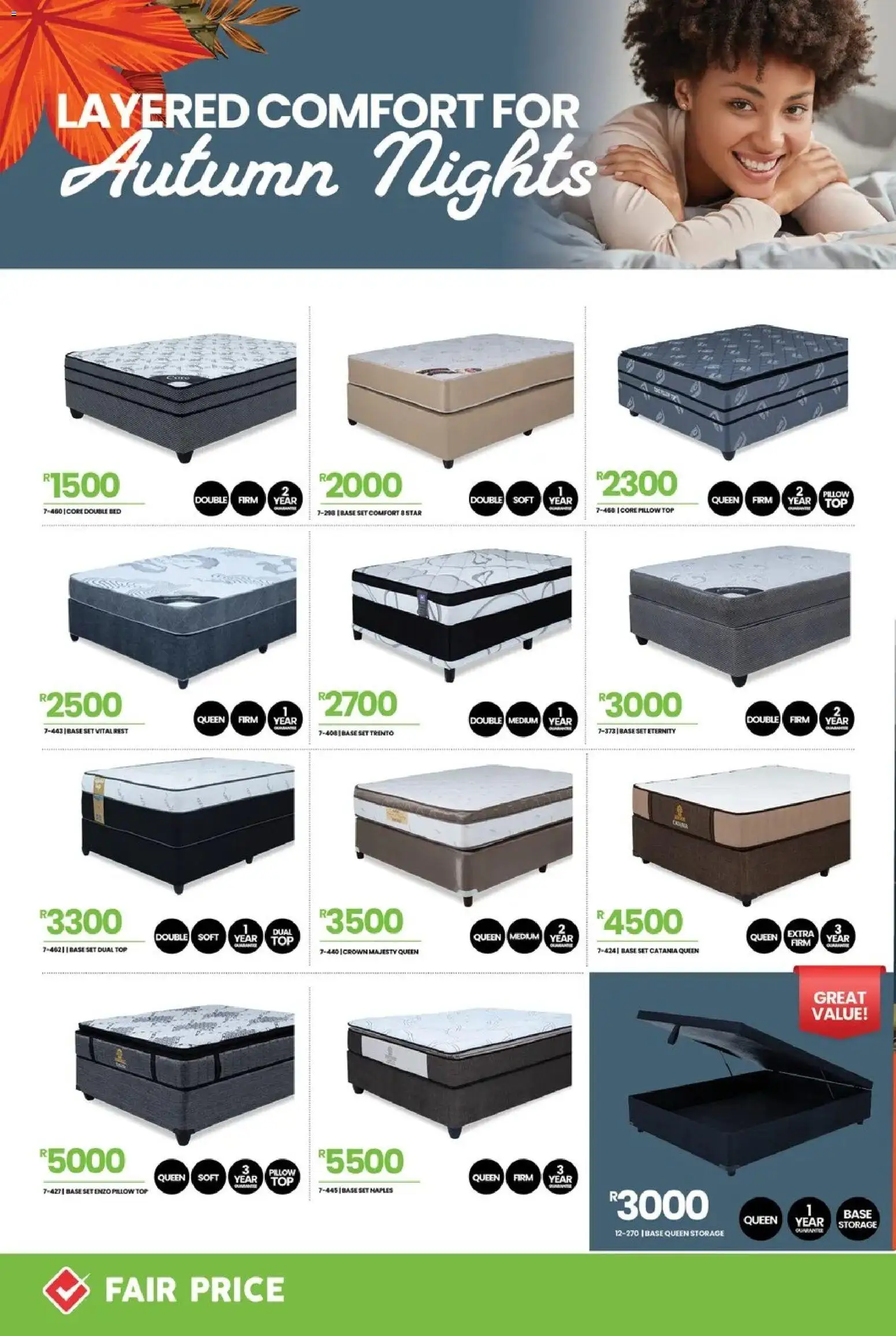 New Fair Price catalogue – valid from 01.03.2026 | Page: 20 | Products: Double bed, Bed, Pillow