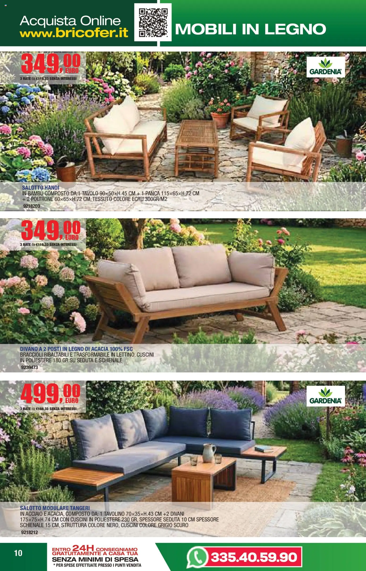 Volantino Bricofer del 14.04.2026 | Pagina: 10 | Prodotti: Tavolino, Braccioli, Divano, Tavolo