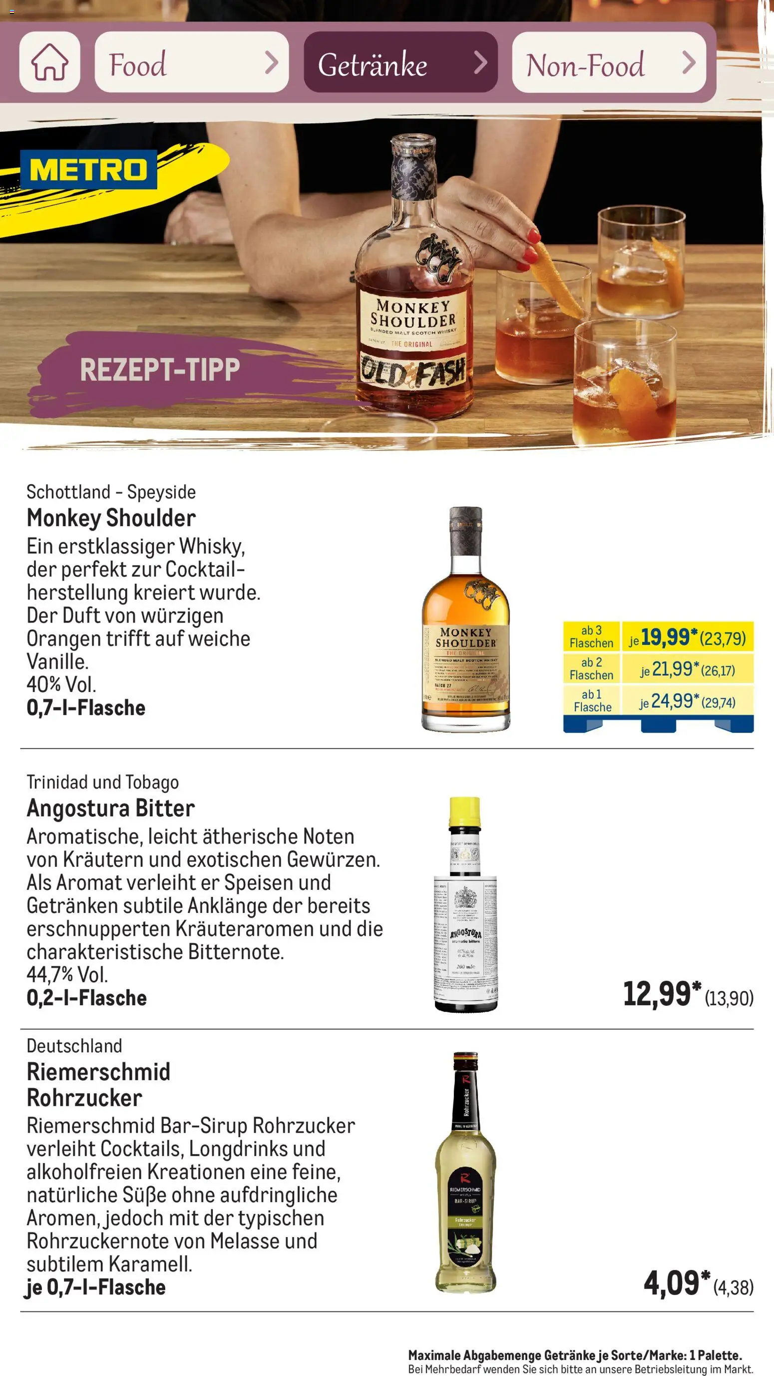 Metro Saisonkatalog Frühlingsgenuss – gültig ab 01.03.2026 | Seite: 83 | Produkte: Whisky, Duft, Orangen