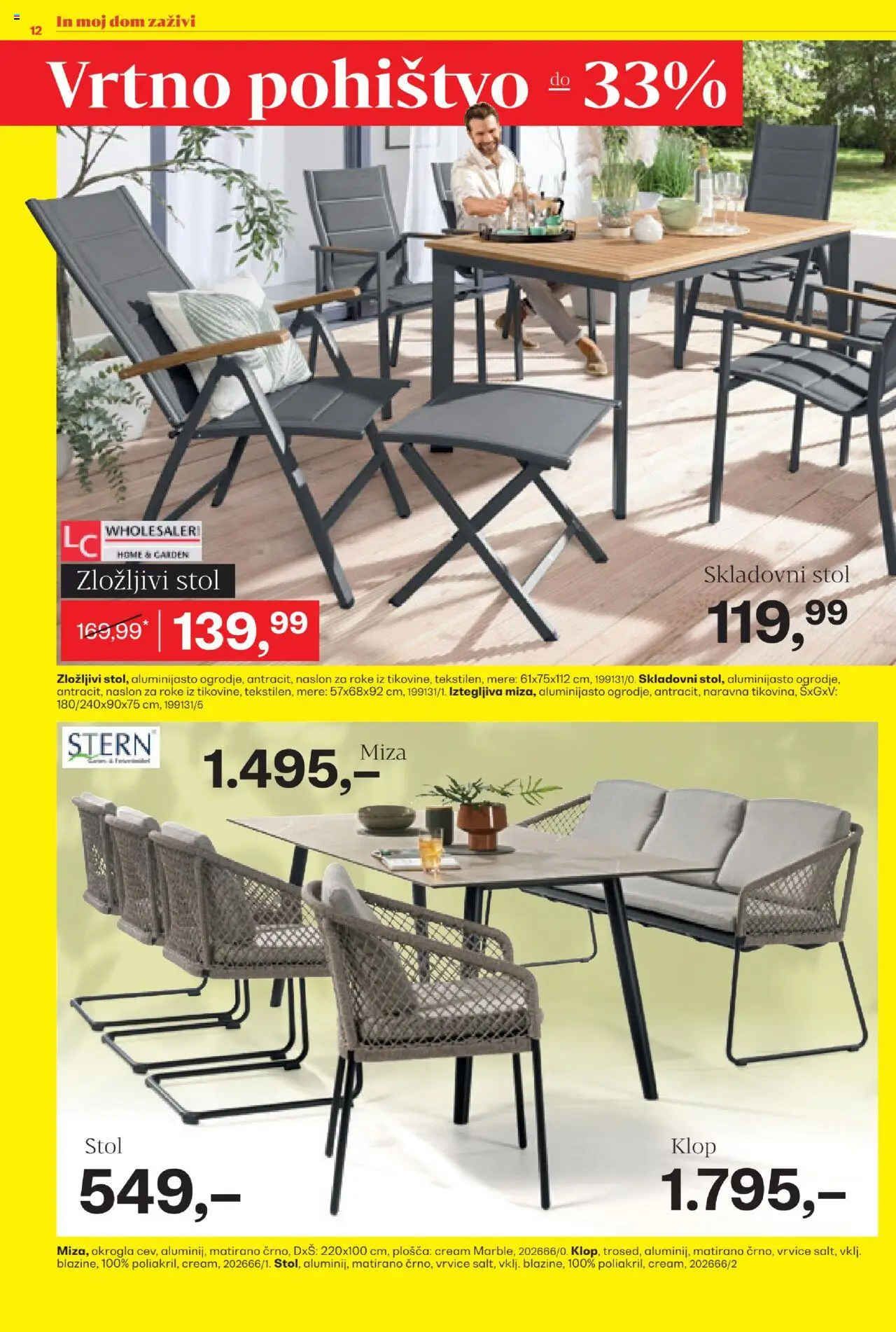 Rutar katalog │ velja od 18.06.2025 | Stran: 12 | Izdelki: Pohištvo, Miza, Stol, Vrtno pohistvo