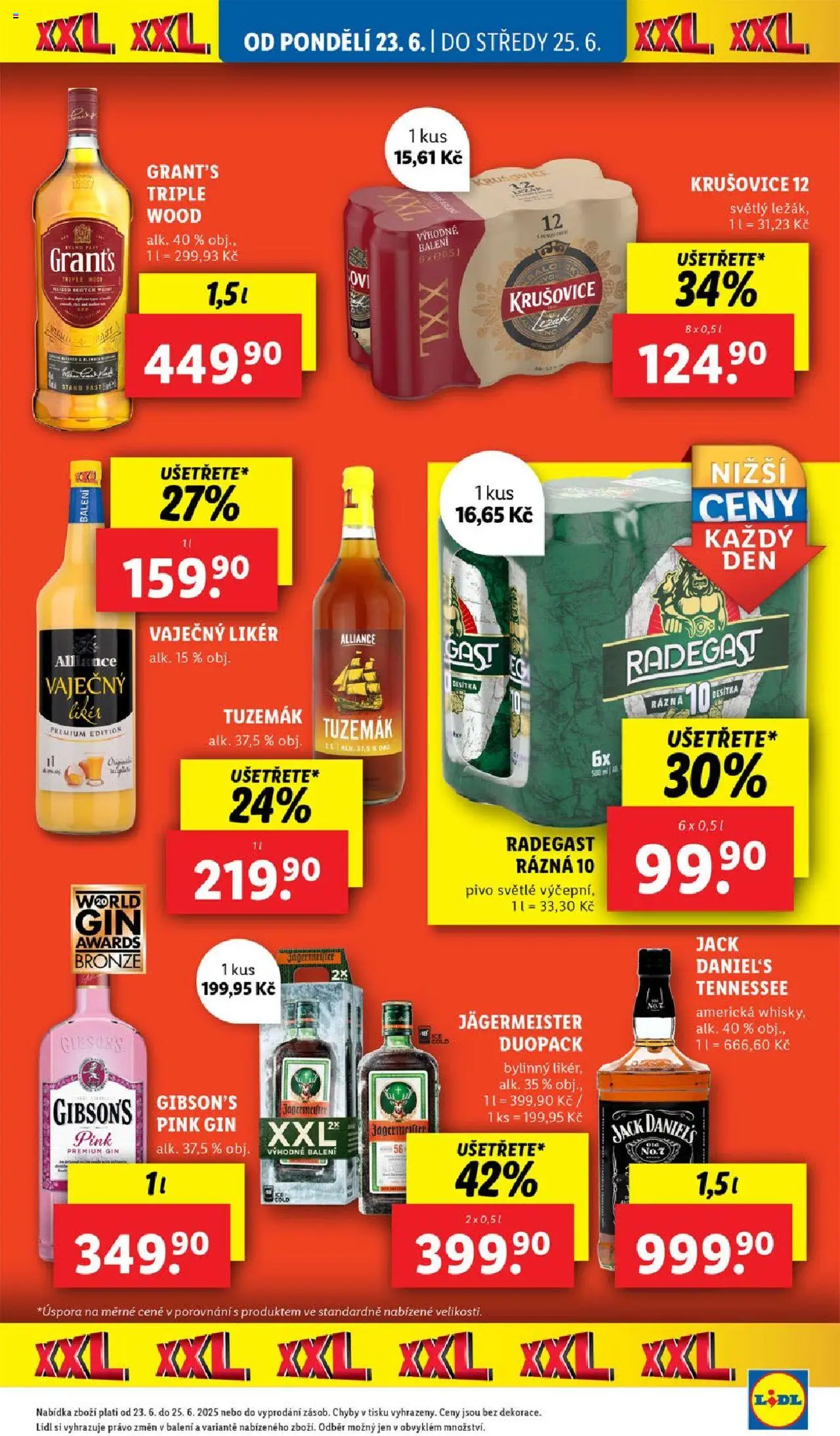 Lidl leták od 23.06.2025 | Strana: 21 | Produkty: Rum, Likér, Radegast Rázna 10, Radegast