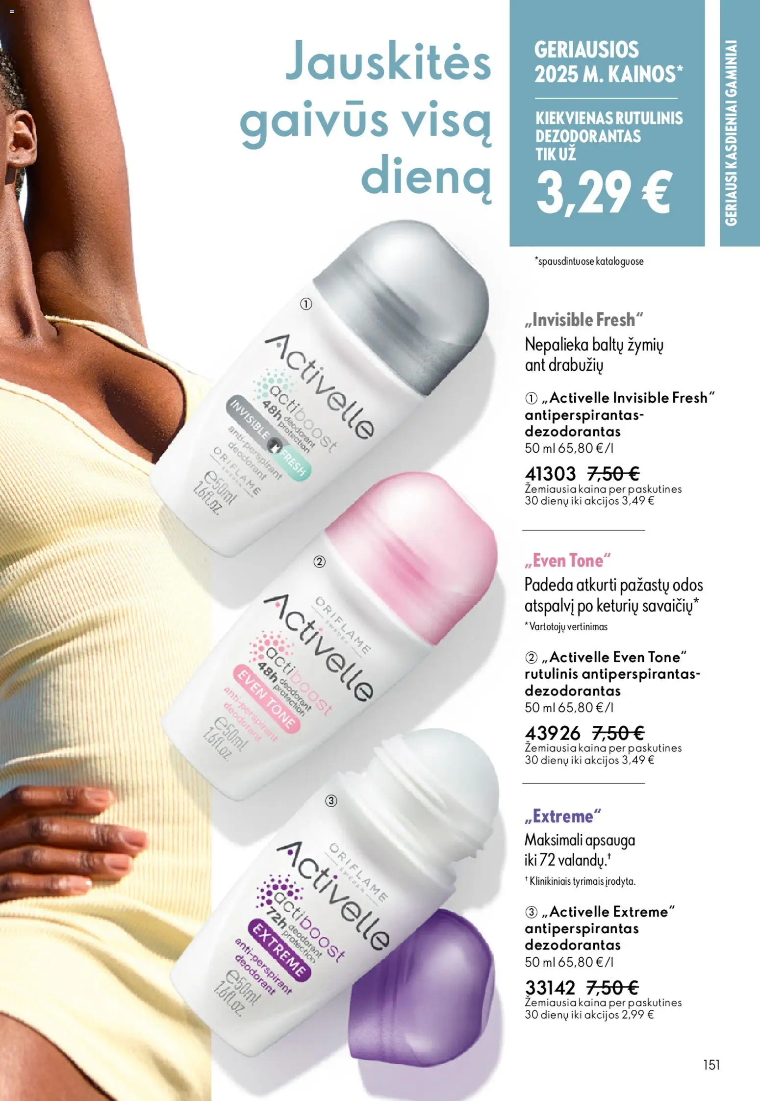 Oriflame akcijos nuo 31.12.2025 | Puslapis: 151 | Prekių: Rutulinis dezodorantas, Dezodorantas, Antiperspirantas