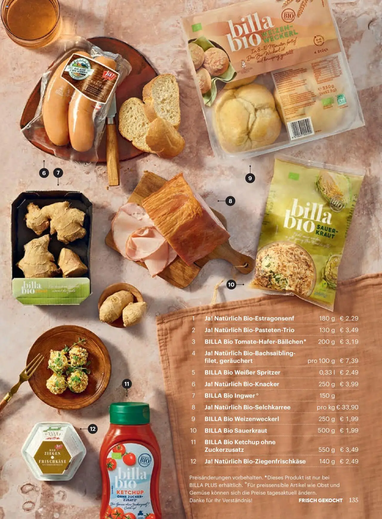 Billa Frisch Gekocht gültig ab 01.09.2025 | Seite: 133 | Produkte: Ketchup, Gemüse, Obst, Zucker