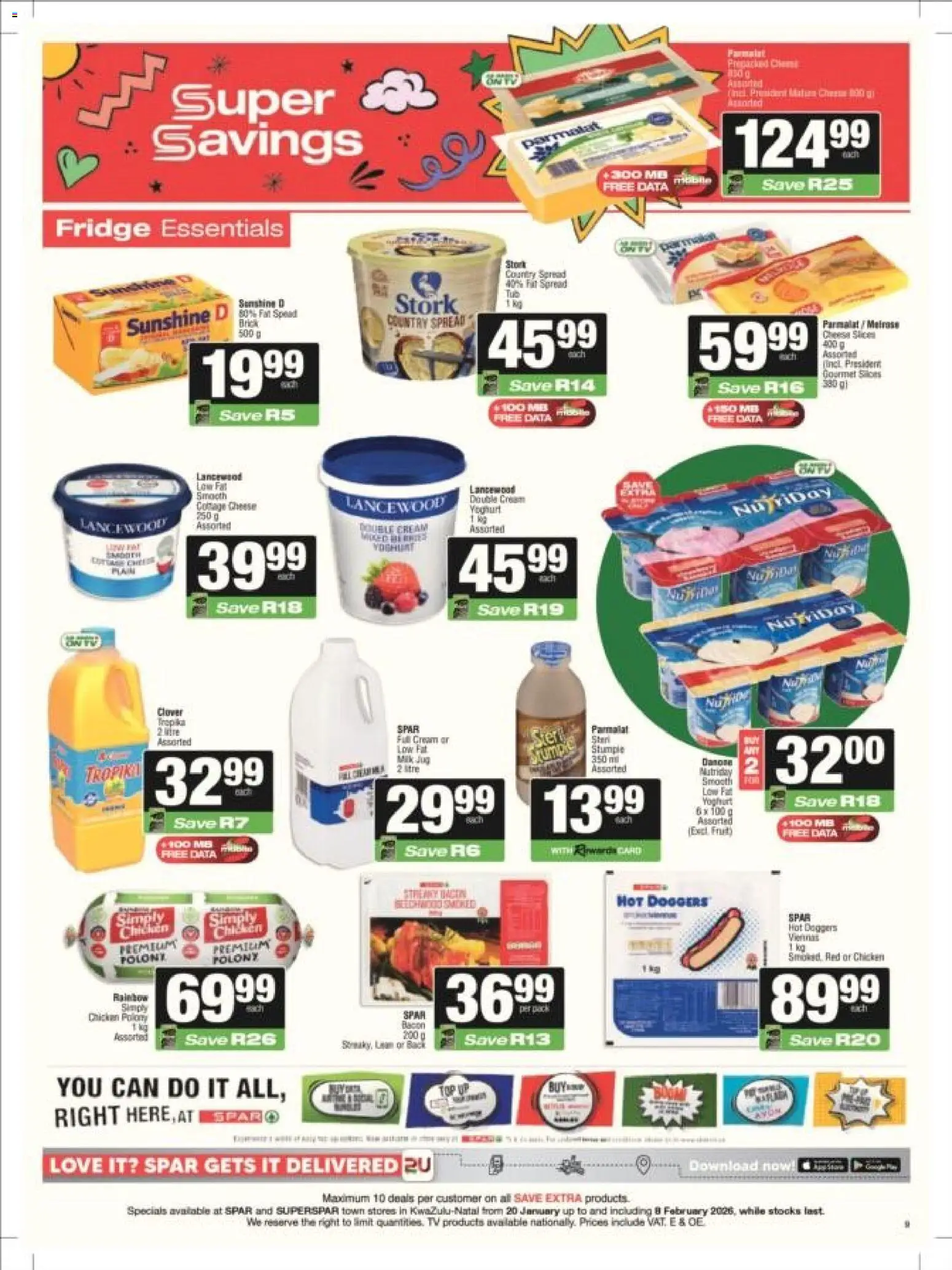New Superspar catalogue – valid from 20.01.2026 | Page: 19 | Products: Data, Fridge, Polony, Bacon