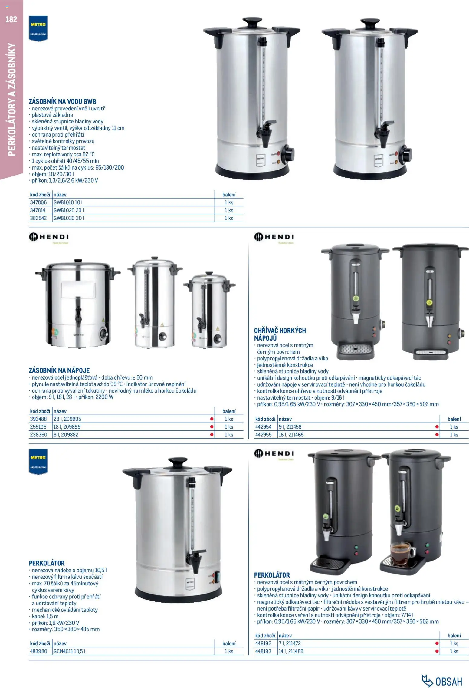 Makro leták - Gastro vybavení a zařízení od 01.02.2026 | Strana: 182 | Produkty: Mléko, Zásobník, Kabel, Tác