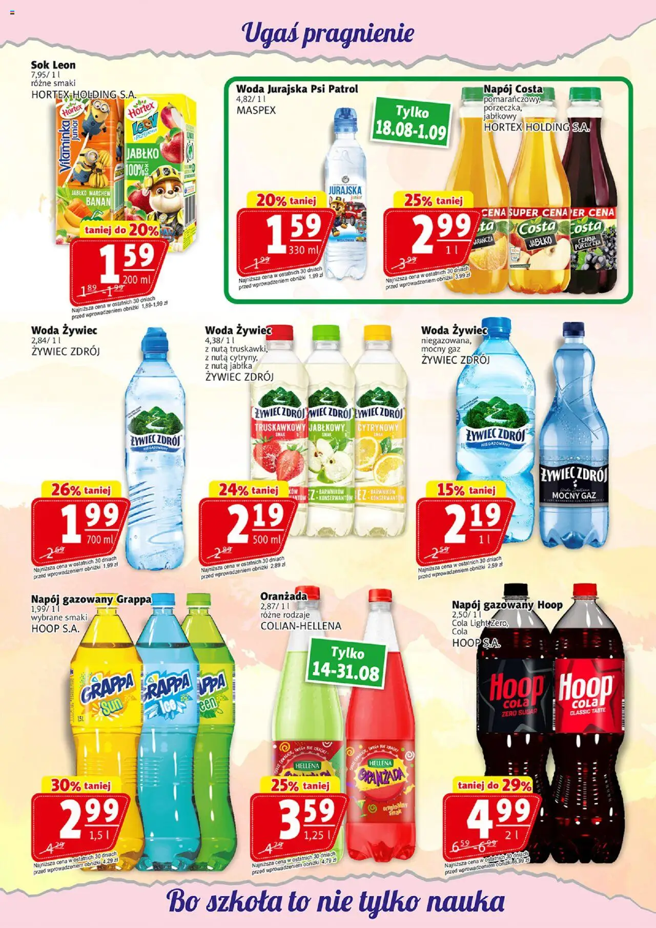 Prim Market Gazetka - Witaj Szkoło od 07.08.2025 | Strona: 14 | Produkty: Grappa, Jabłka, Banan, Woda