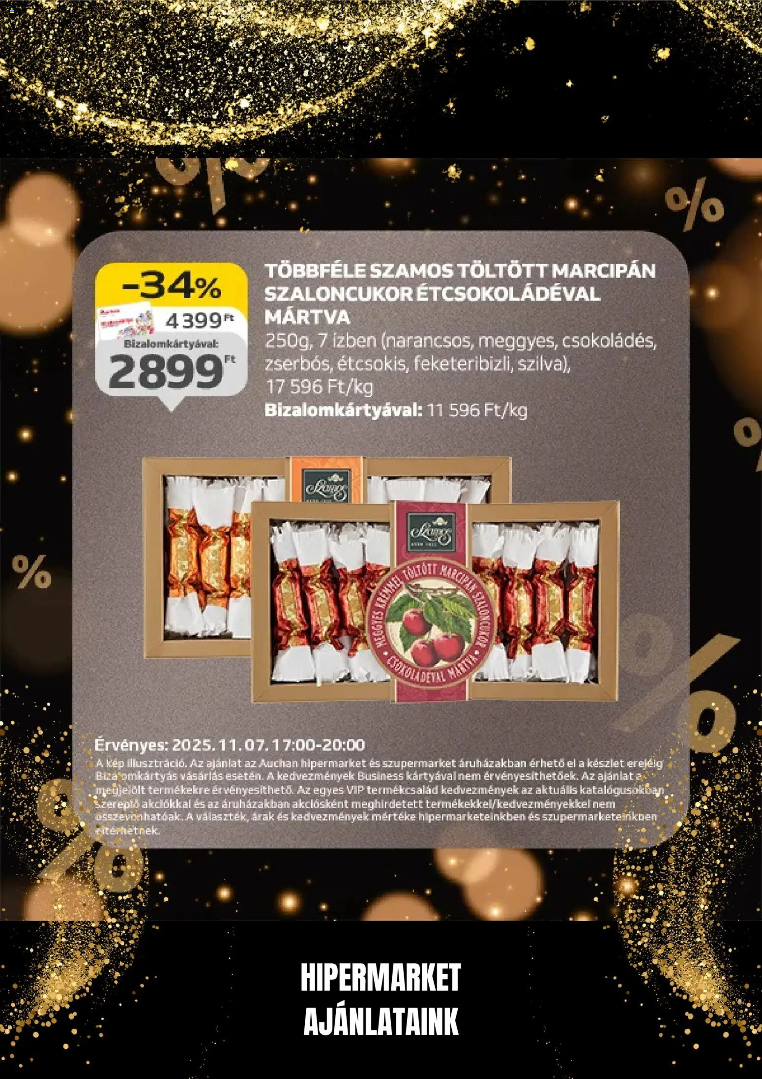 Auchan akciós ujság - amely érvényes a következő dátumtól: 07.11.2025 | Oldal: 5 | Termékek: Szaloncukor, Marcipan