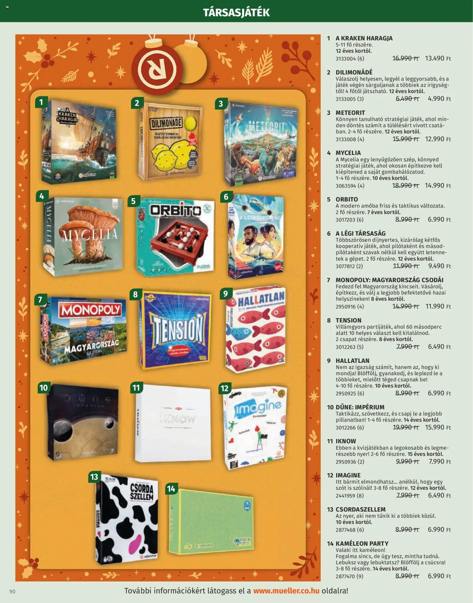 Müller akciós ujság - amely érvényes a következő dátumtól: 27.10.2025 | Oldal: 90 | Termékek: Játék, Társasjáték