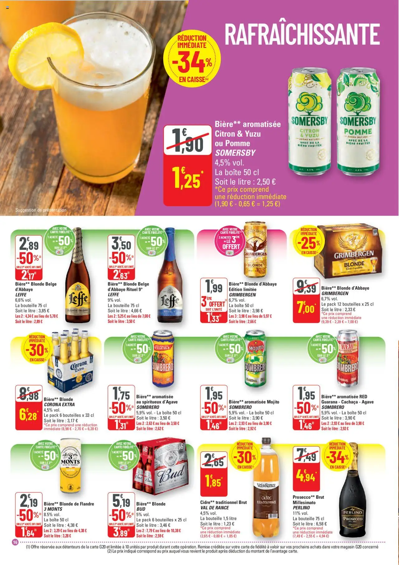  | Page: 17 | Produits: Citron, Pomme, Prosecco, Bière