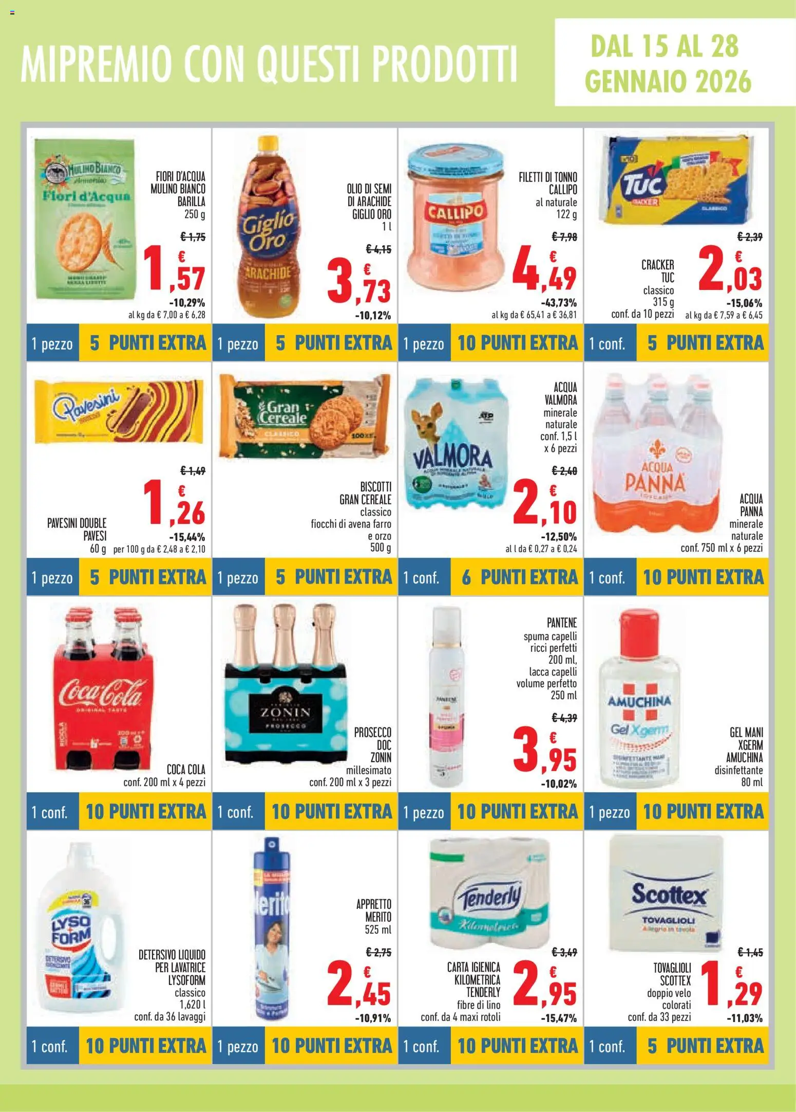 Volantino Conad del 02.01.2026 | Pagina: 7 | Prodotti: Acqua Panna, Panna, Prosecco, Olio