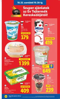 Mizo UHT-tej, Zsírtartalom: 2,8%, 1 l - amely érvényes a következő dátumtól: 22.10.2025 | Oldal: 10