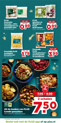 PLUS Gesneden kastanje-, witte champignons en gesneden uien, Zak 125-150 gram - Voorbeeld van een folder van Plus, geldig van 17.12.2025 | Pagina: 12