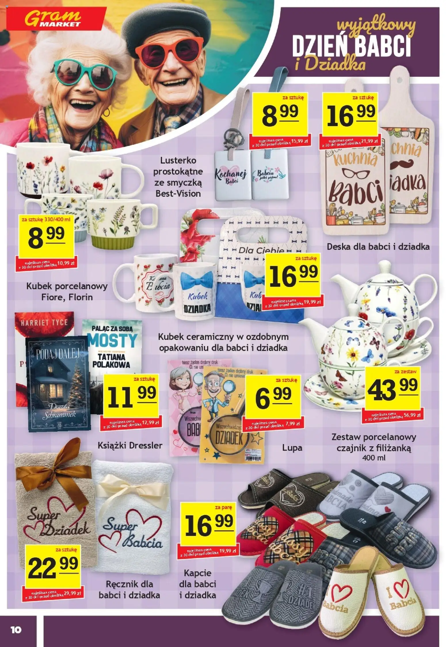 Gram Market Gazetka od 14.01.2026 | Strona: 10 | Produkty: Kapcie, Czajnik, Książki