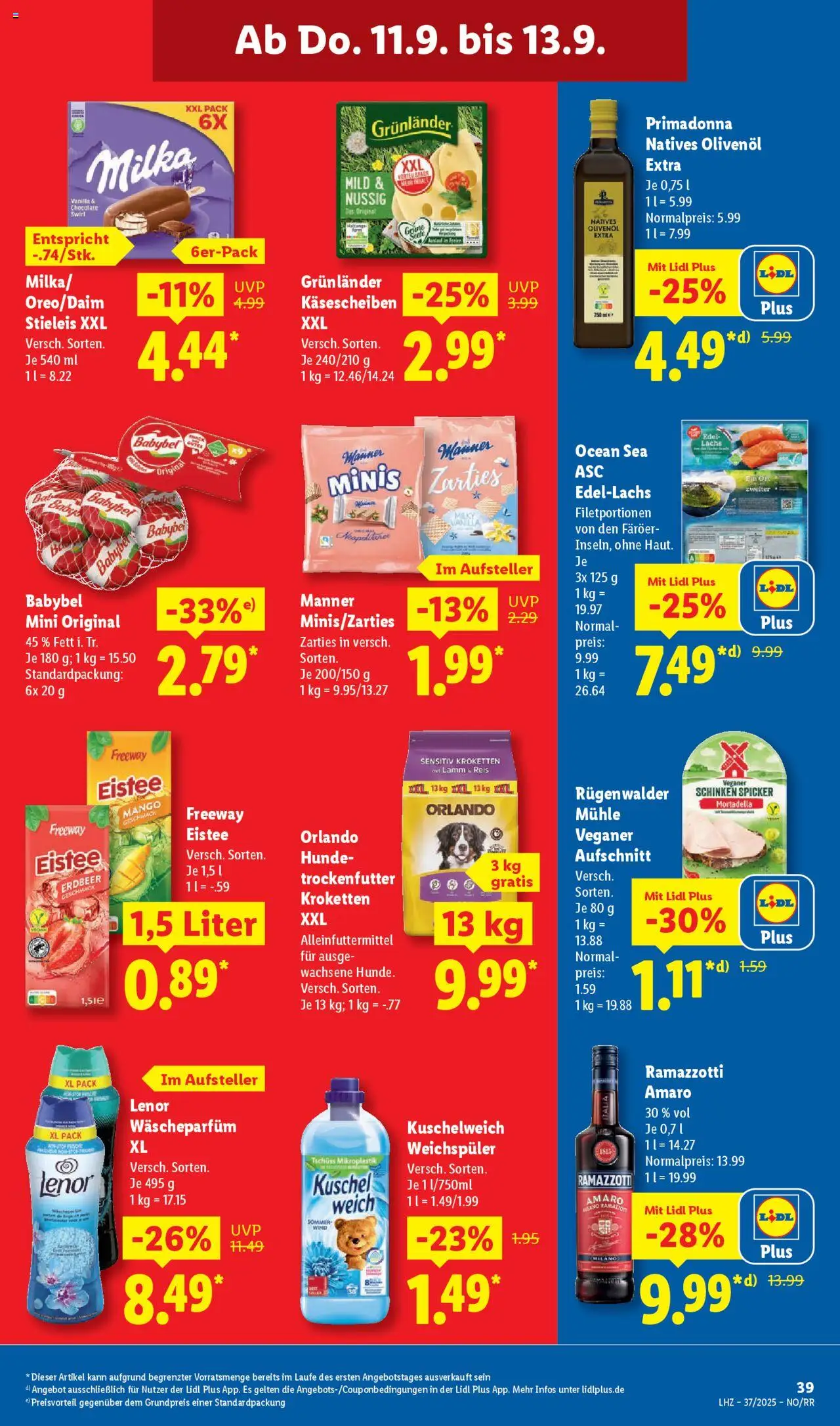 Lidl - Prospekt Düsseldorf – gültig ab 08.09.2025 | Seite: 59 | Produkte: Lenor, Olivenol, Lachs, Grunlander