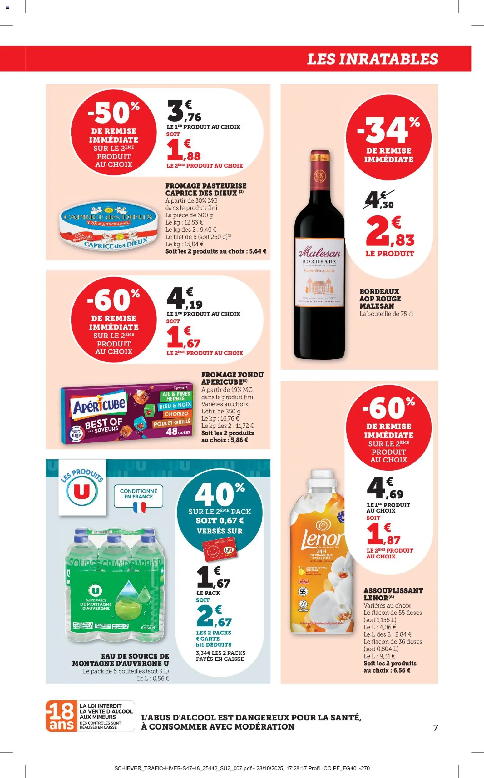 {H1} | Page: 7 | Produits: Chorizo, Lenor, Ail, Fromage